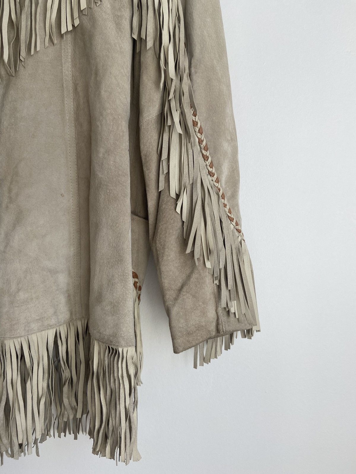 Other Alan Michael USA Vintage Suede Fringe Jacket Size S / US 4 / IT 40 - 12 Thumbnail