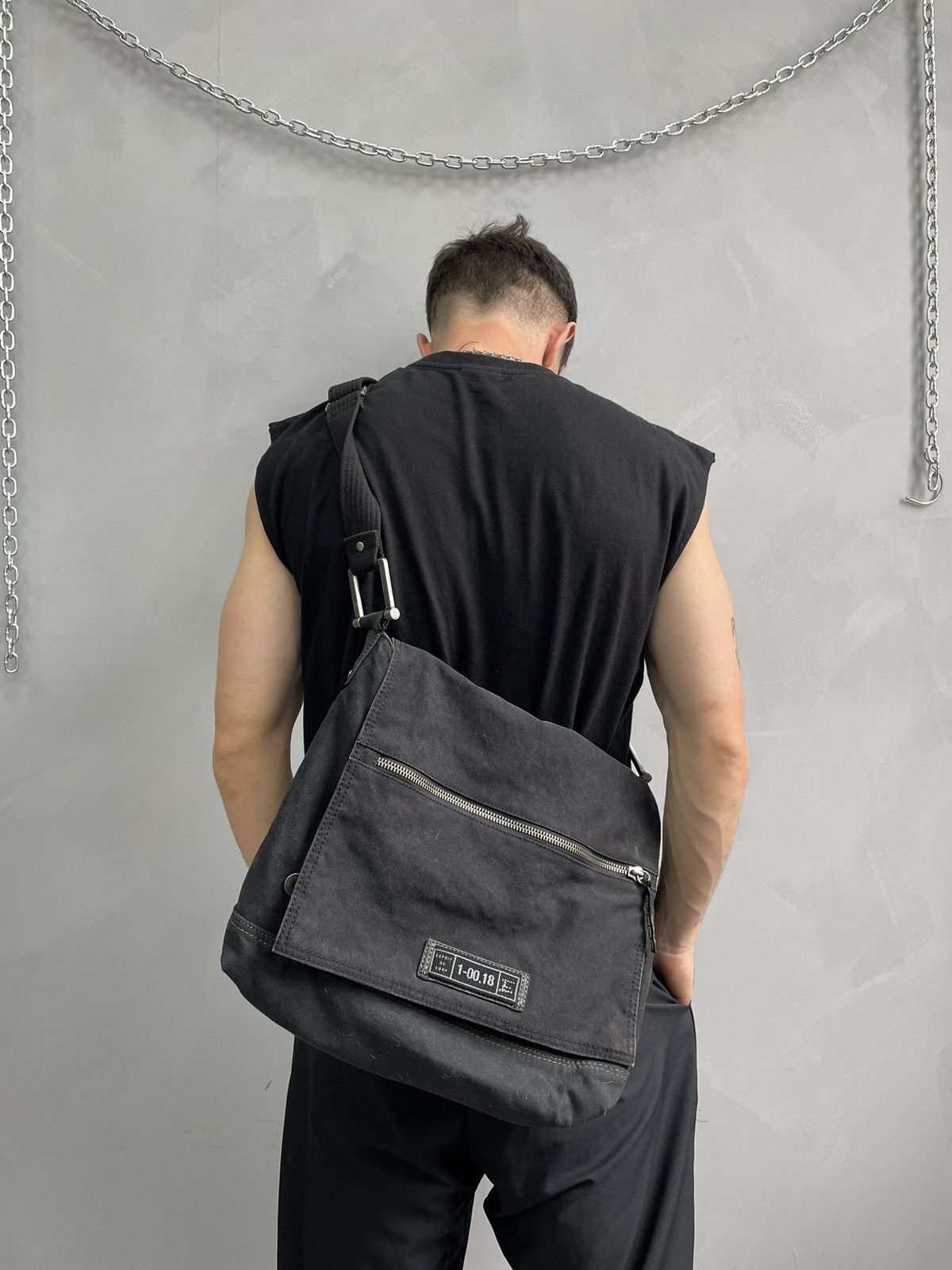 Esprit Vintage Diesel style y2k canvas messenger bag y2k Size ONE SIZE - 1 Thumbnail