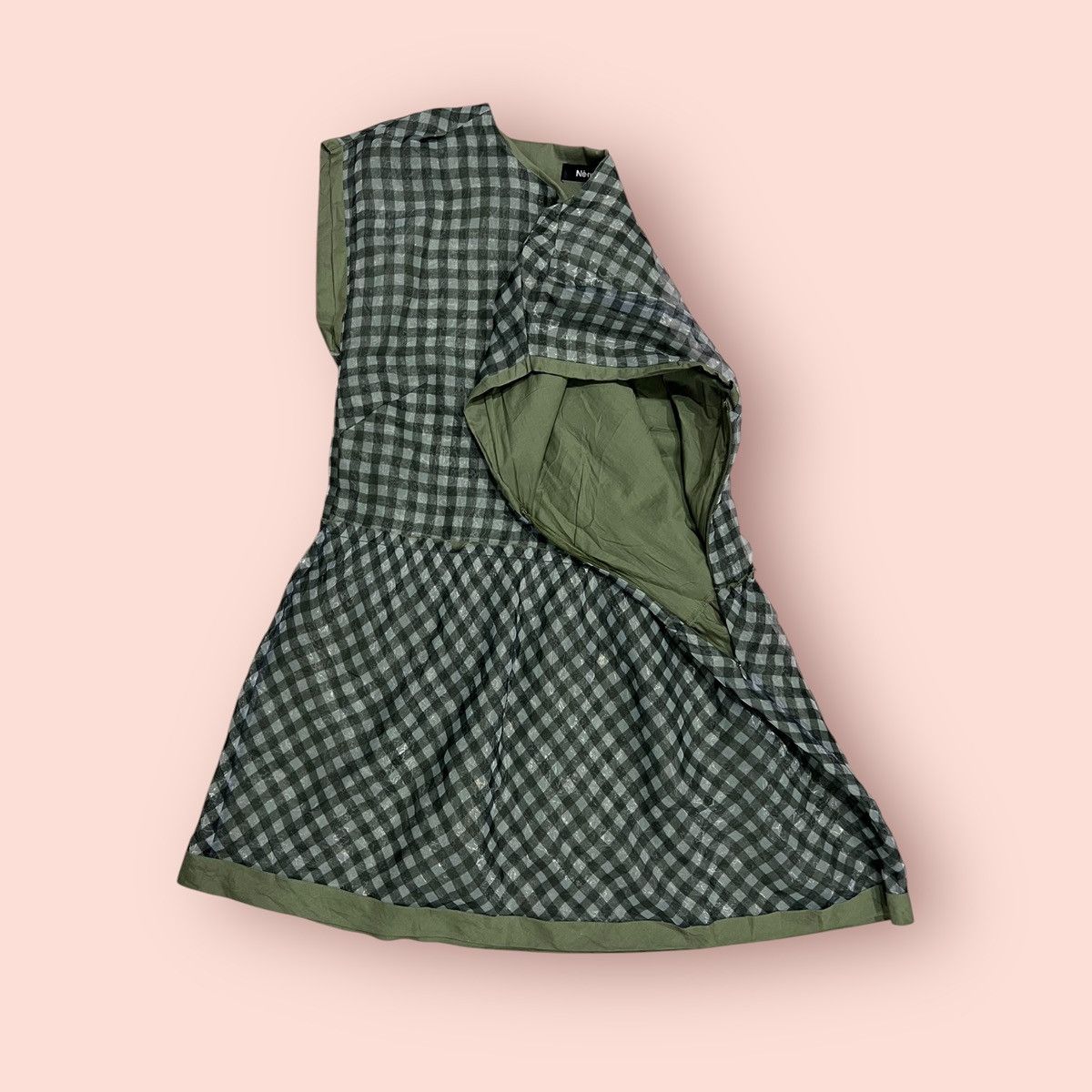 Issey Miyake × Ne-Net × Pleats Please Issey Miyake NE-NET BY ISSEY MIYAKE CHECKERED POP GOWN DRESS Size M / US 6-8 / IT 42-44 - 15 Thumbnail