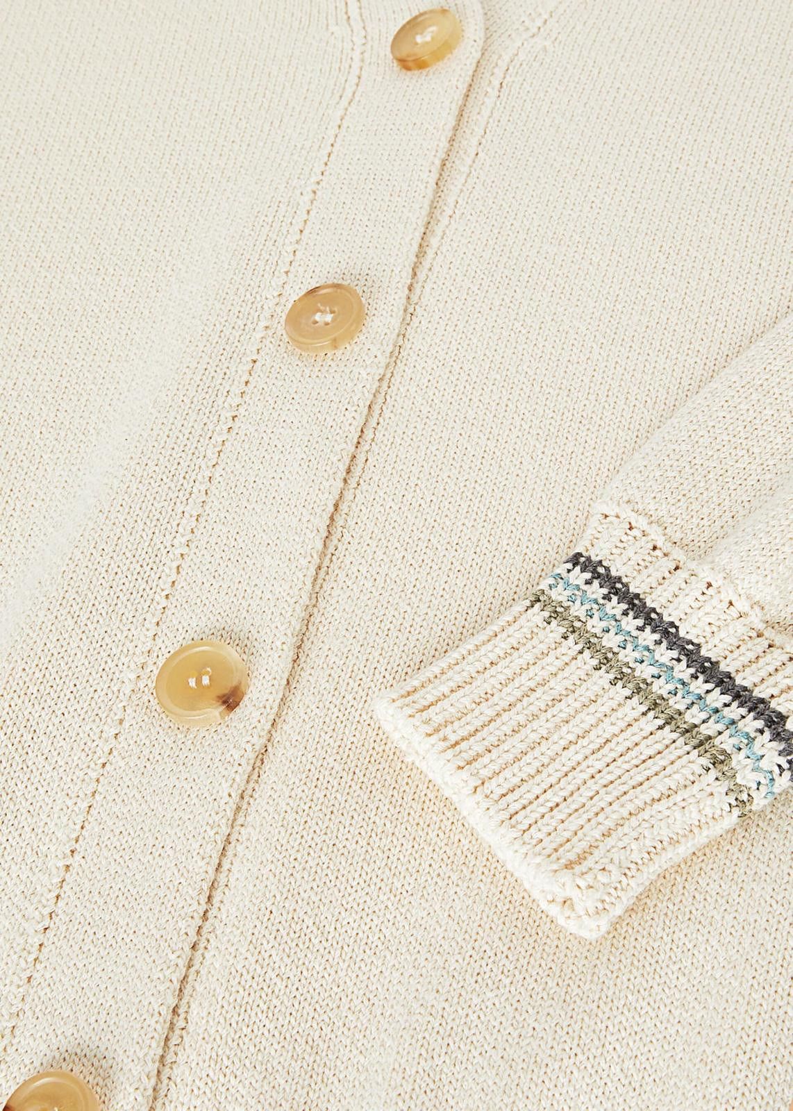 Loro Piana o1srvl11e0125 Cotton Silk Cardigan in Ivory Size S / US 4 / IT 40 - 3 Thumbnail