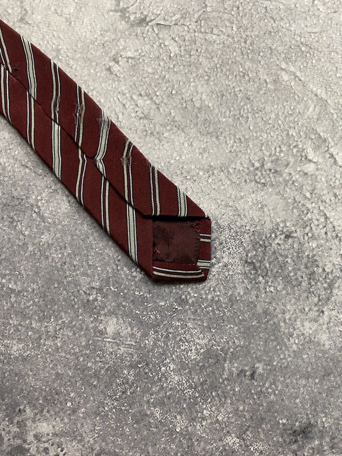 Christian Dior Monsieur Vintage Christian Dior Paris Striped Silk Tie Luxury France Size ONE SIZE - 13 Thumbnail