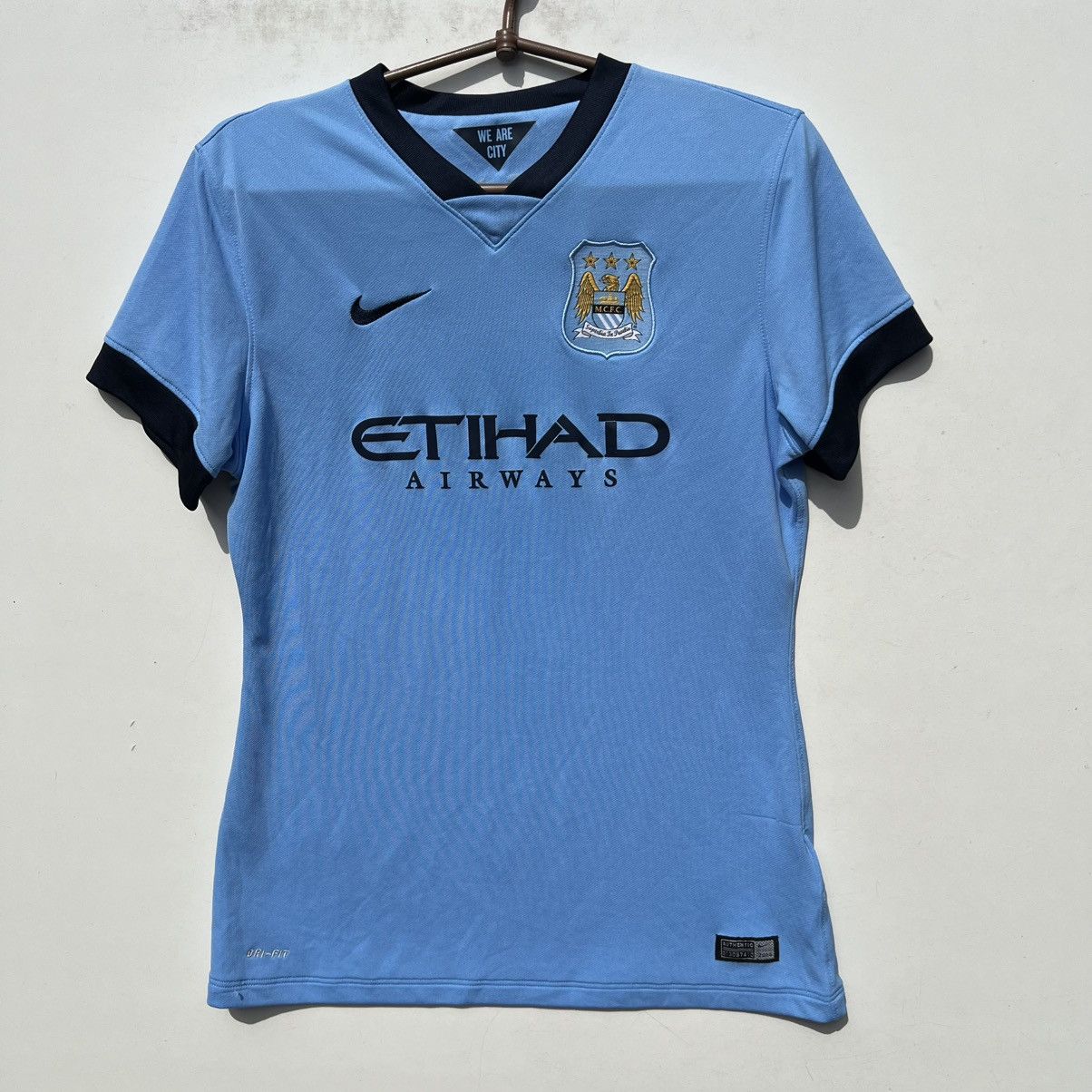 Nike Manchester City 2014 2015 Football Shirt Soccer Jersey Nike Size L / US 10 / IT 46 - 1 Thumbnail