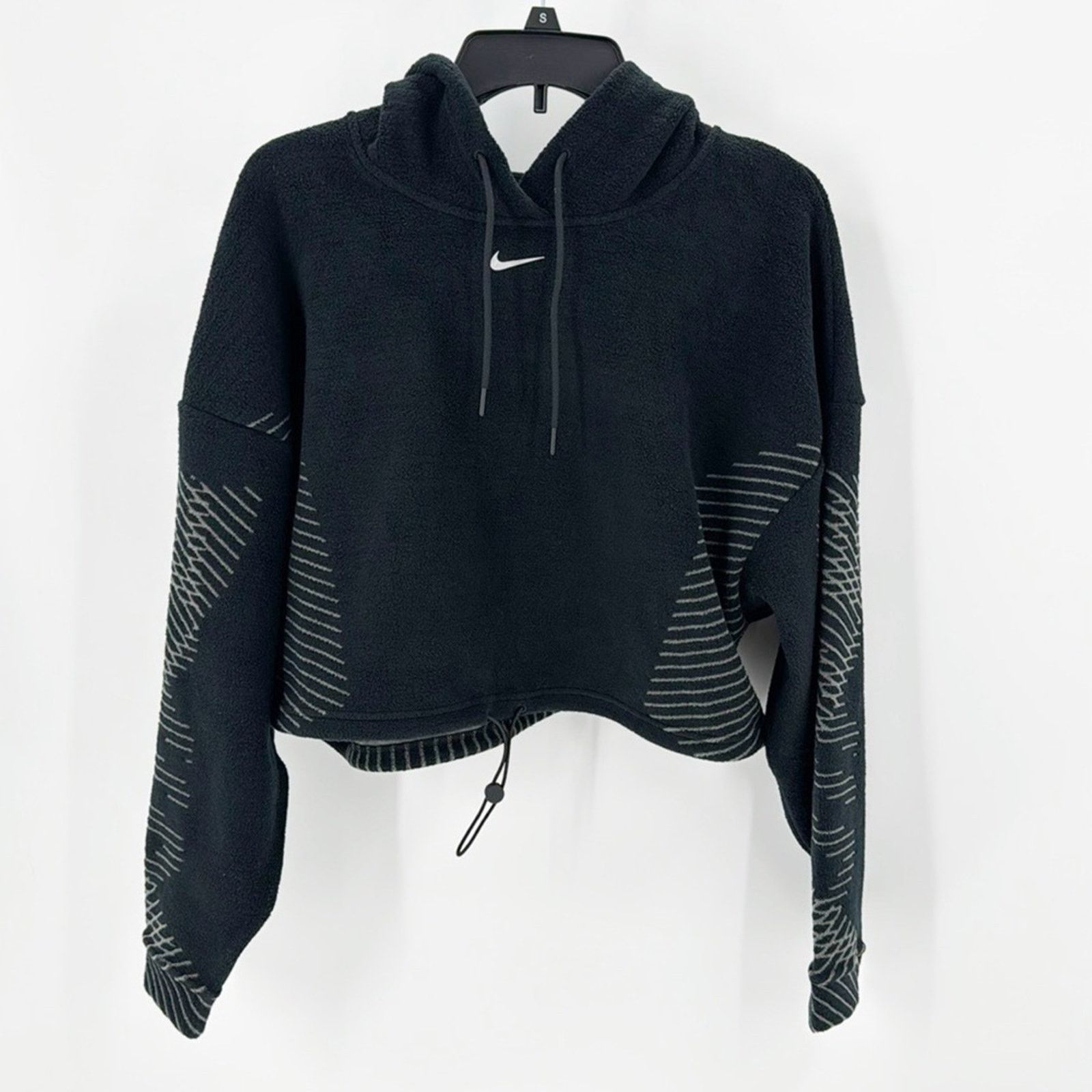 Nike Nike Pro Womens Therma-FIT ADV Cropped Fleece Hoodie Black S Size S / US 4 / IT 40 - 2 Thumbnail