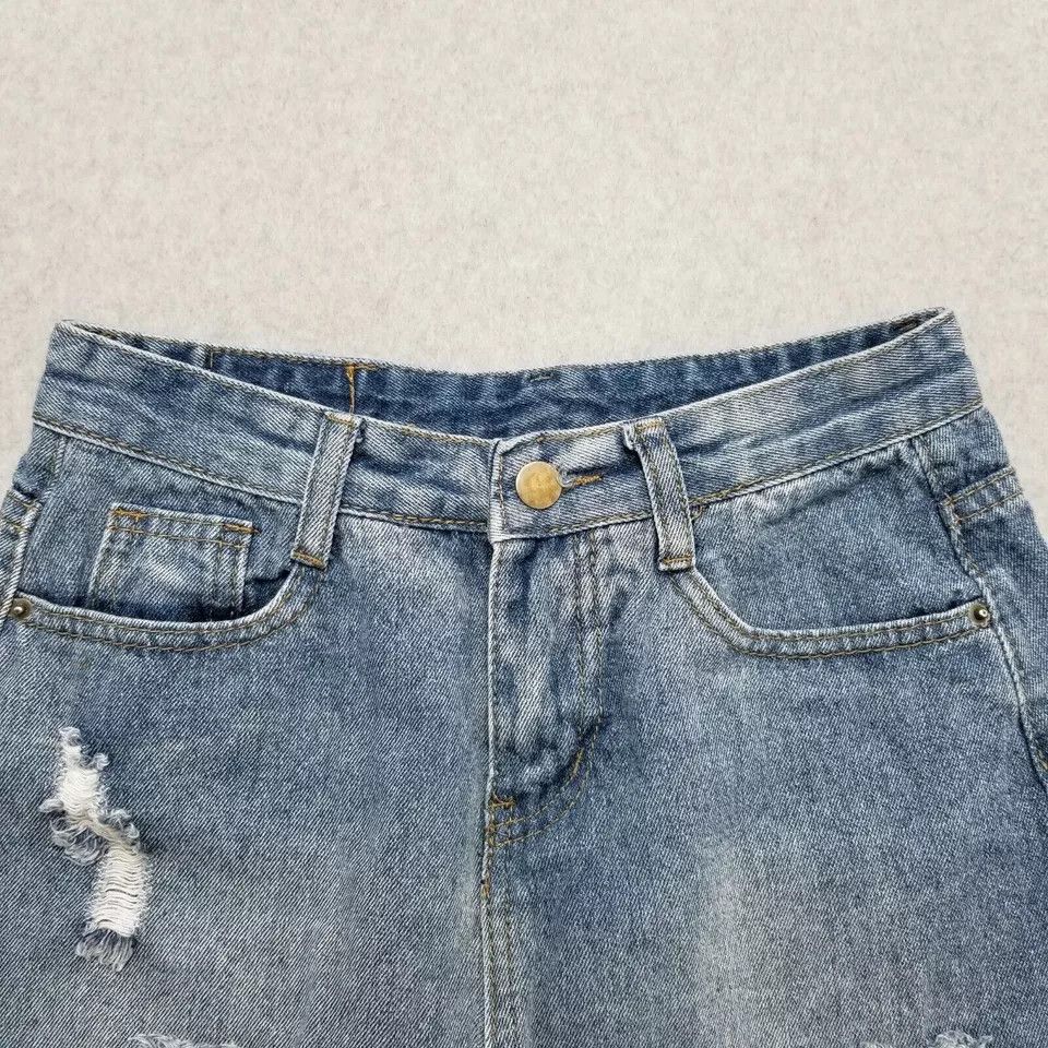 Other Pomethong Jeans Shorts Women Medium Blue Denim Distressed Size 25" / US 0 / IT 36 - 4 Thumbnail