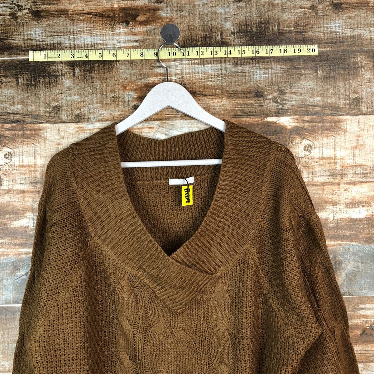 Homespun Knitwear × Japanese Brand Whirldwind Brown cable Knitwear #A1729 Size XL / US 12-14 / IT 48-50 - 4 Thumbnail