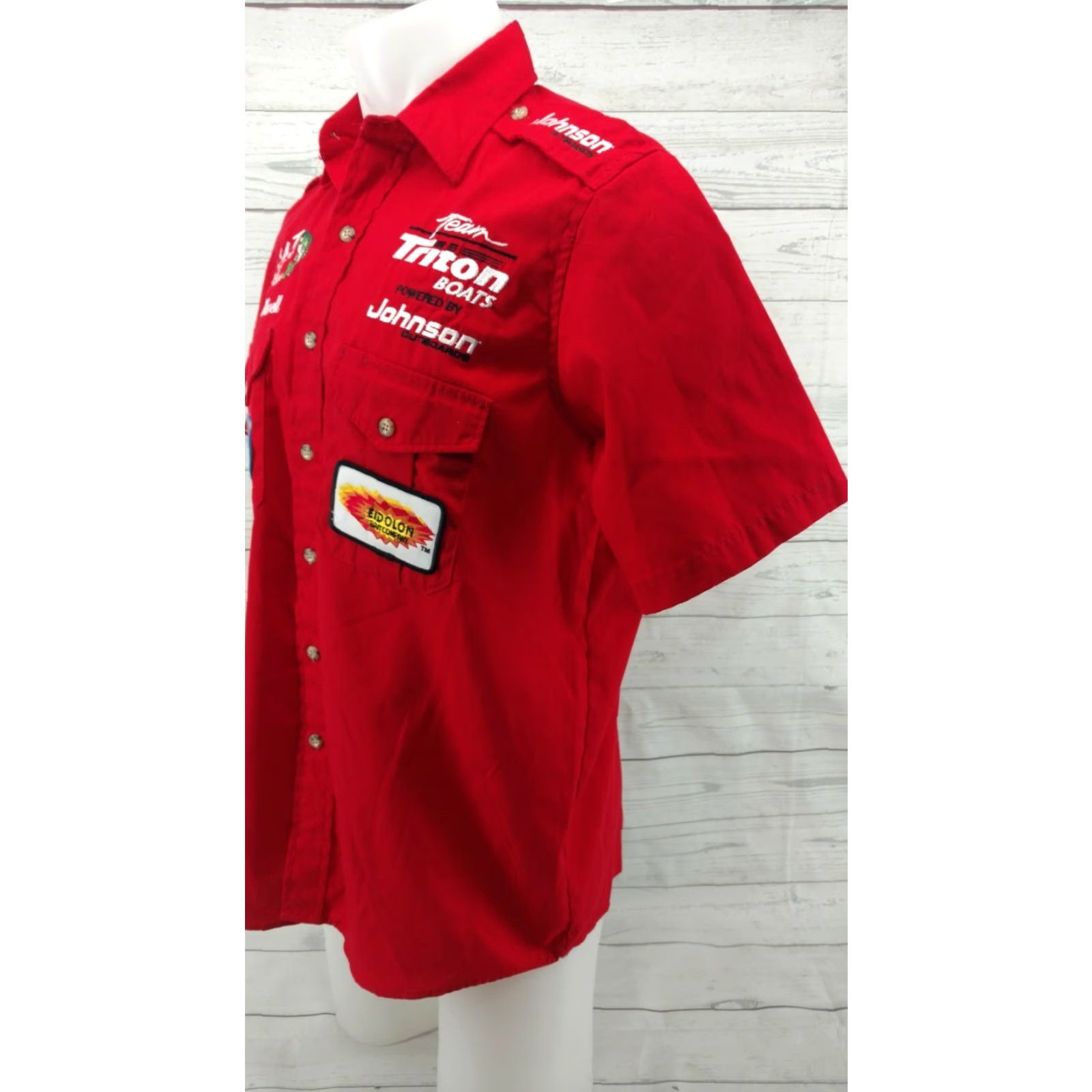 Vintage Red Size Medium Button Fishing Shirt Team SCAT Robin Howell Triton Boats Mens Size US M / EU 48-50 / 2 - 2 Thumbnail