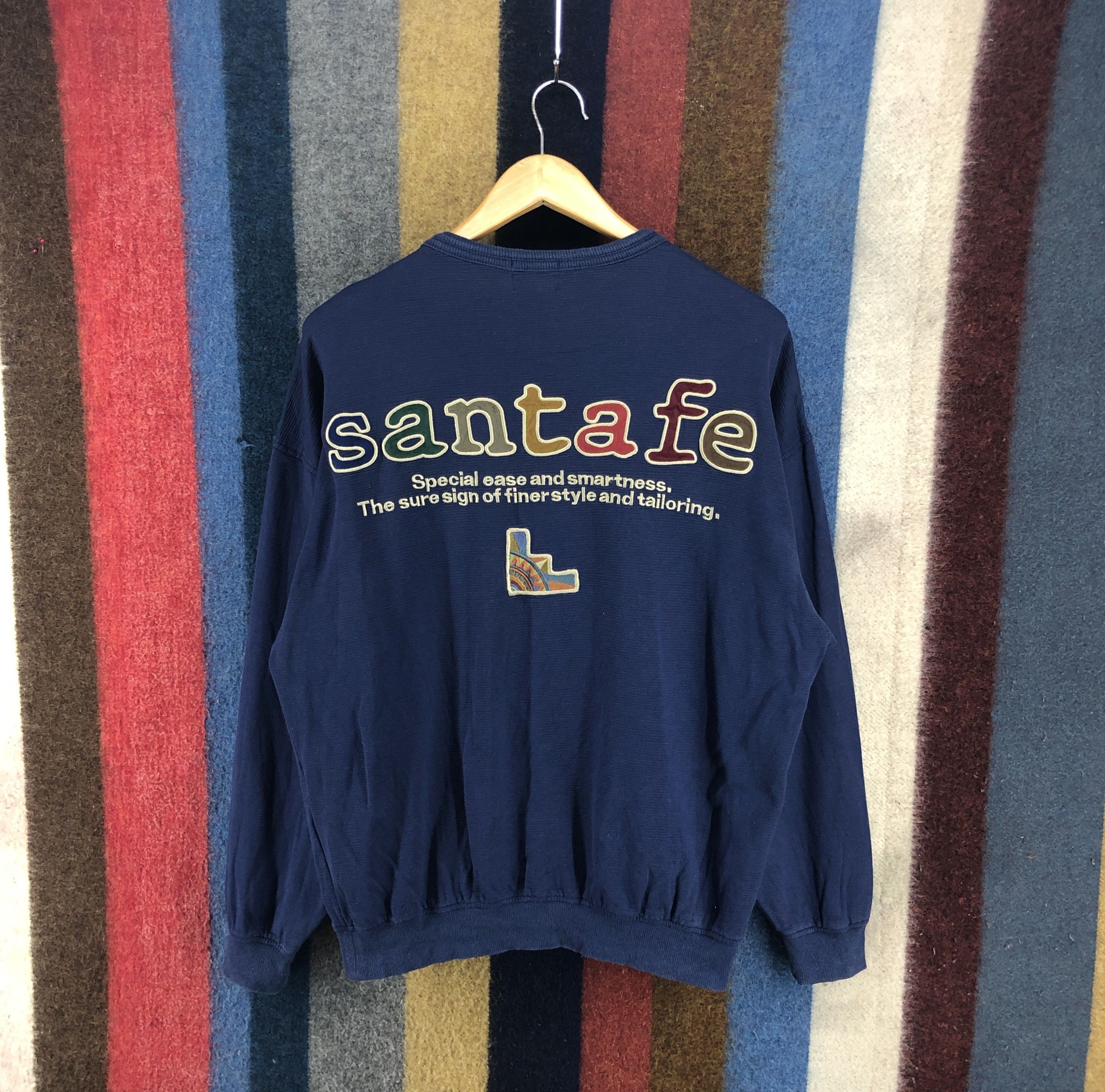 Japanese Brand SANTA FE Crew Neck Sweatshirt #0208/J Size US L / EU 52-54 / 3 - 1 Thumbnail