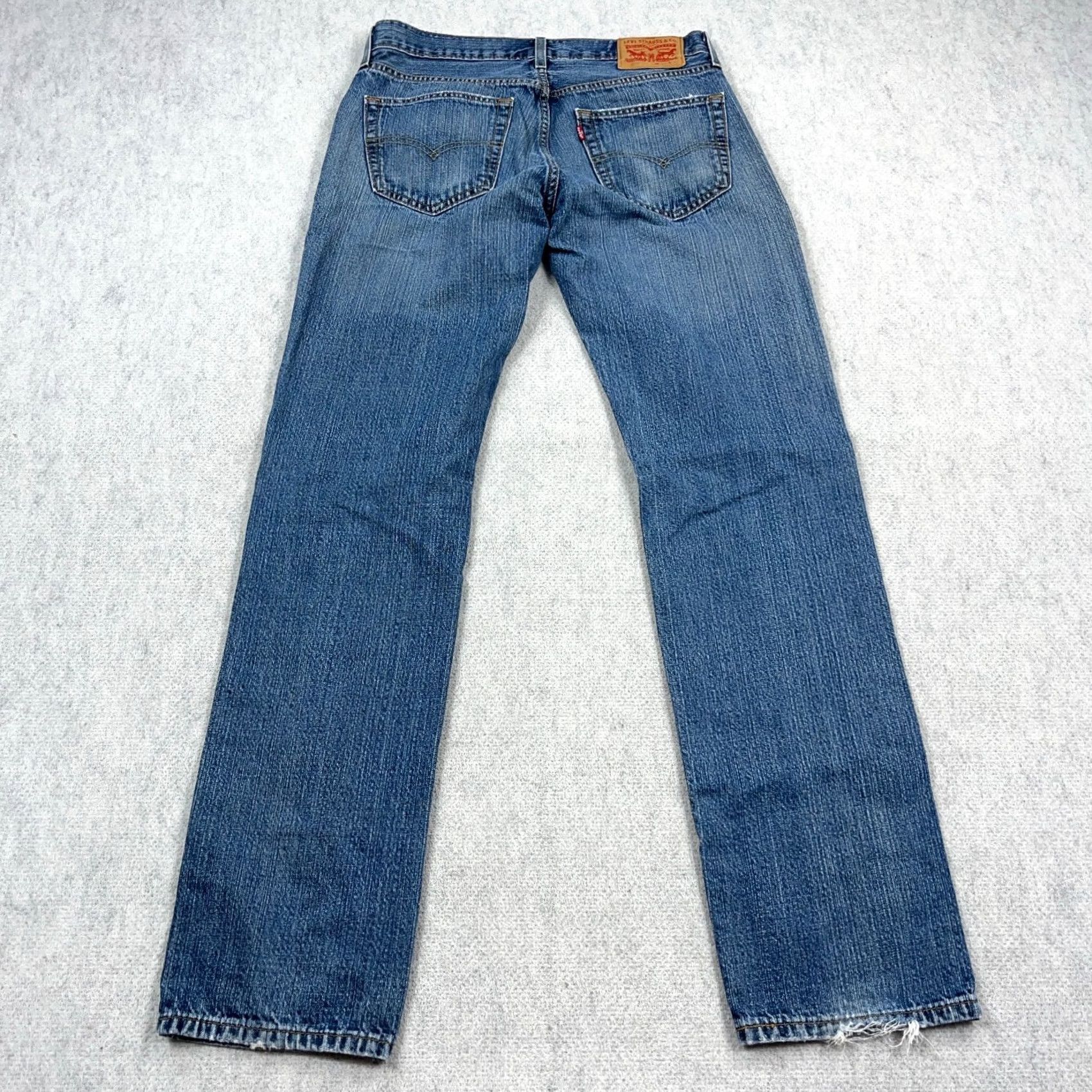 Levi's Levis 559 Jeans Men 32x33 Relaxed Fit Straight Leg Denim Blue 5-Pocket Regular Waist Belt Loops Logo Zipper Button Distressed Vintage: No Size US 32 / EU 48 - 2 Thumbnail
