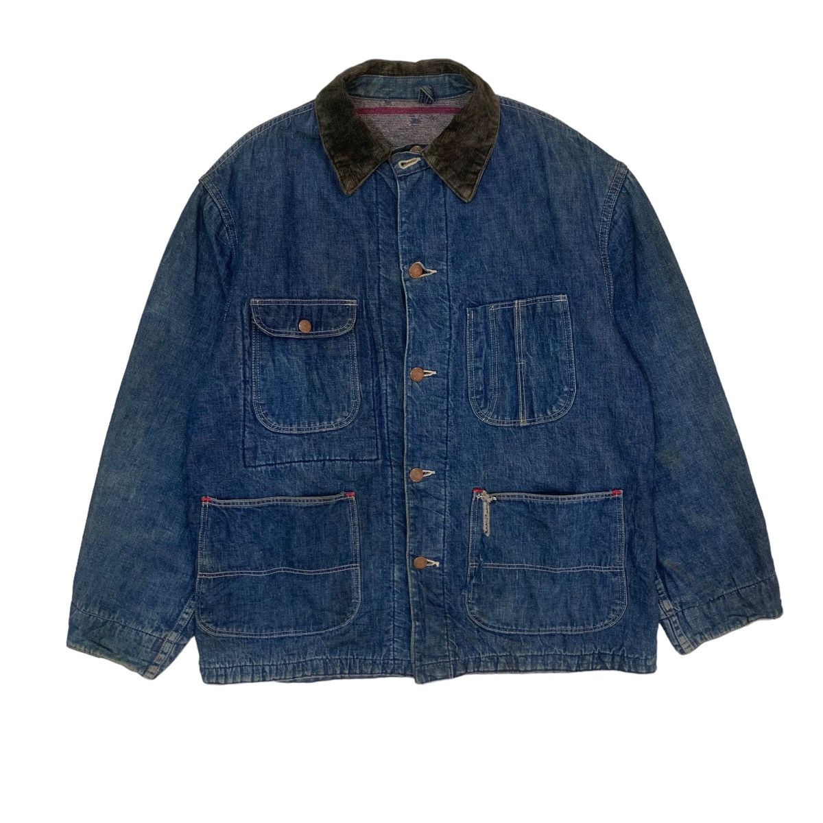 Sears Vintage 50s Sears Blanket Lined Denim Chore Jacket Size US M / EU 48-50 / 2 - 3 Thumbnail