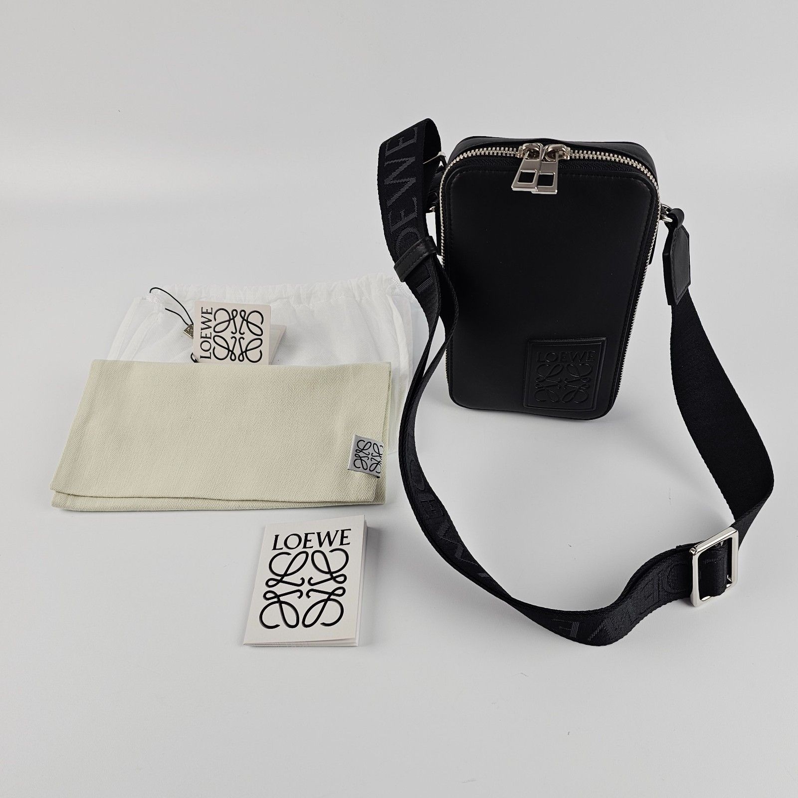 Loewe LOEWE Black Leather Vertical Shoulder Bag New & Authentic Size ONE SIZE - 1 Thumbnail
