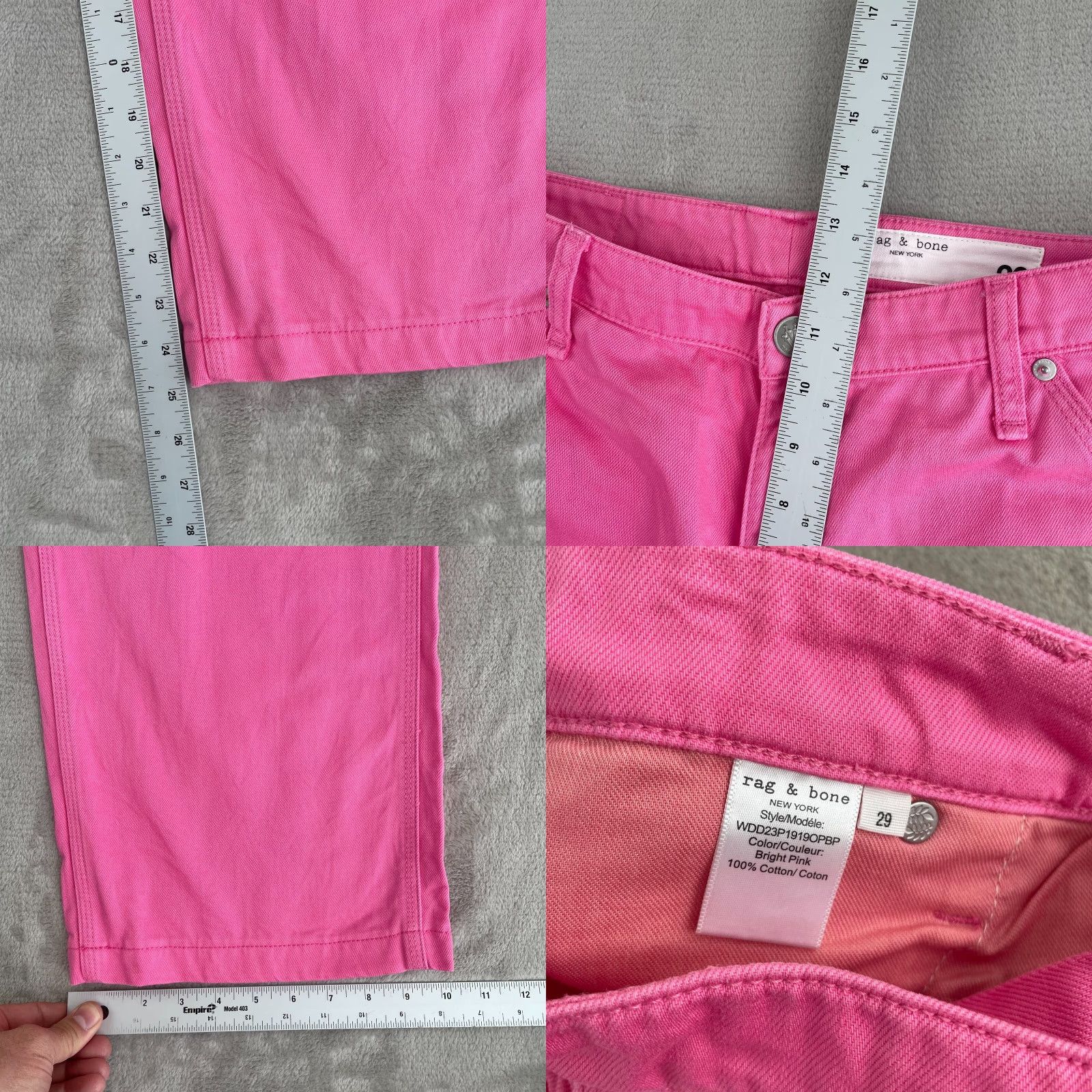 Rag & Bone Rag & Bone Sid Carpenter Jeans Women 30 Pink Wide-Leg Vintage No Size 30" / US 8 / IT 44 - 8 Thumbnail