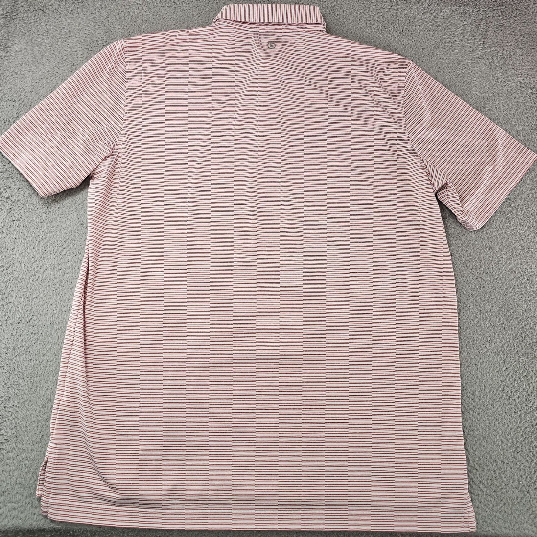 Vintage Stitch Polo Shirt Mens L White Red Stripe Stretch Short Sleeve 3 Button Golf Shirt Size US L / EU 52-54 / 3 - 6 Thumbnail