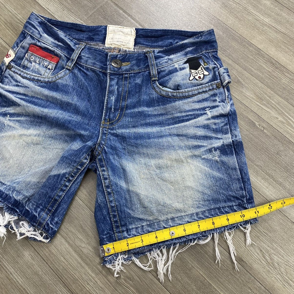 Hysteric Glamour 2000s Yoshitomo Nara Lolita Distressed Clawmark Faded Jeans Size US 30 / EU 46 - 17 Thumbnail