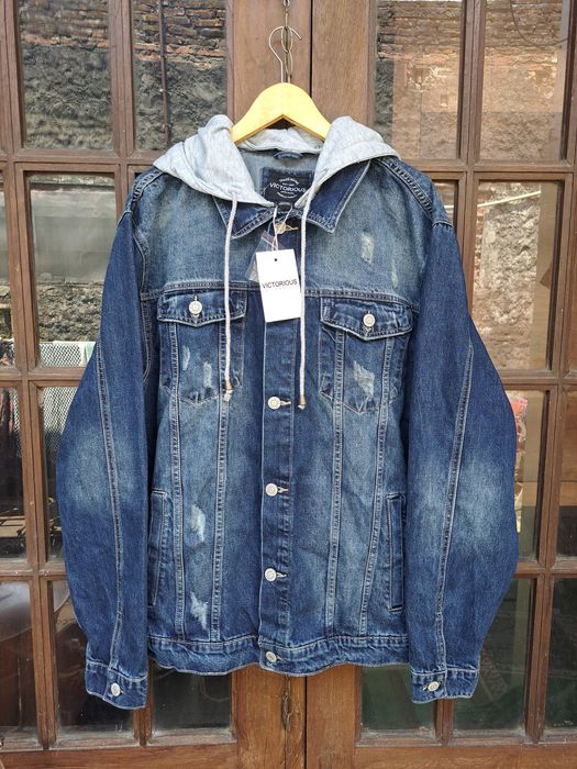 Victorious distressed denim clearance jacket