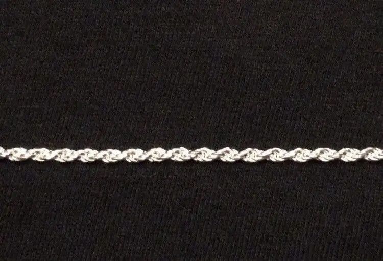 Other Solid Silver Chain Rope Chain 20in 2mm 925 Italy Size ONE SIZE - 2 Thumbnail