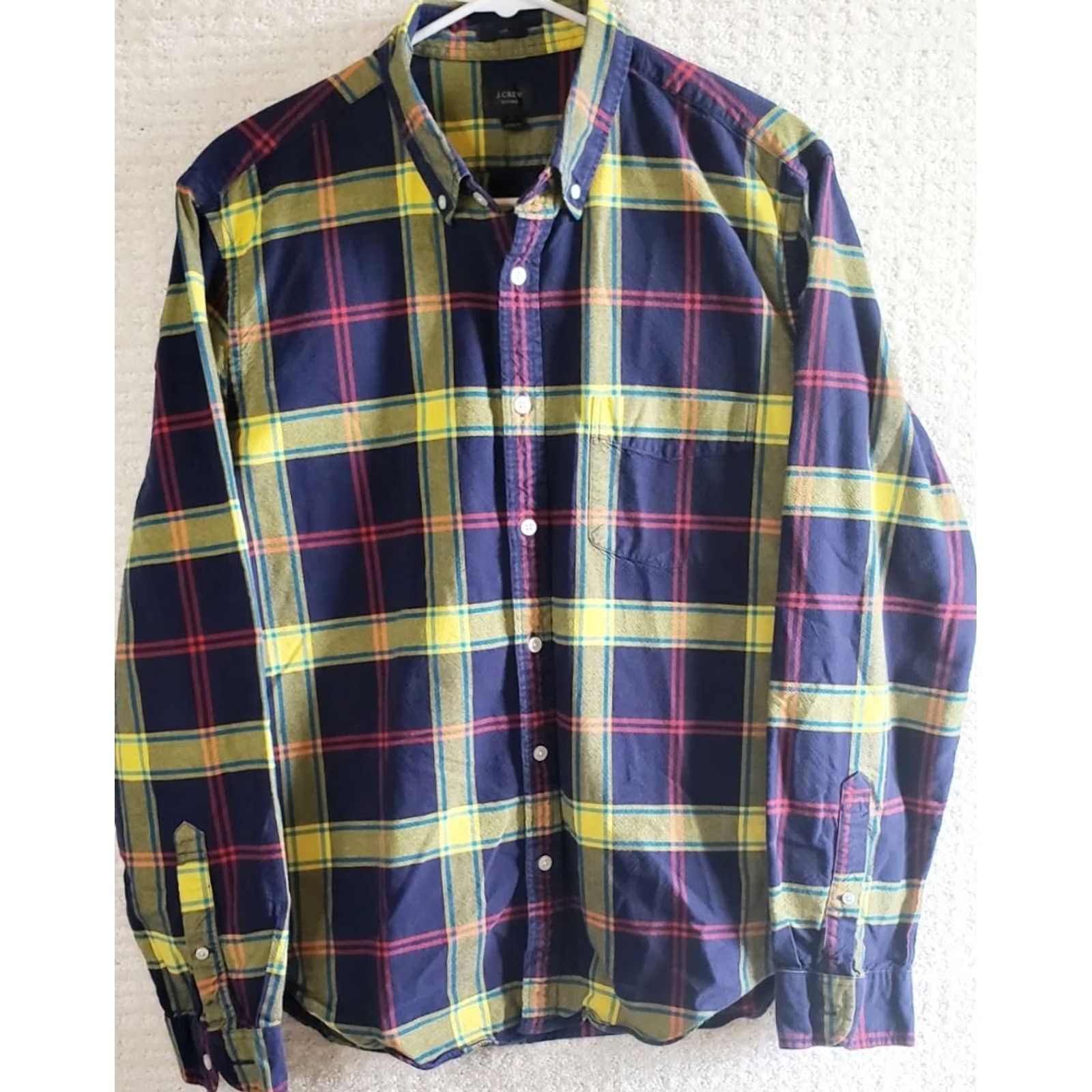 J.Crew J. Crew Oxford Shirt Slim Fit Button-Down Plaid Multicolor Long Sleeve Men’s Large Shirt Size US L / EU 52-54 / 3 - 2 Thumbnail