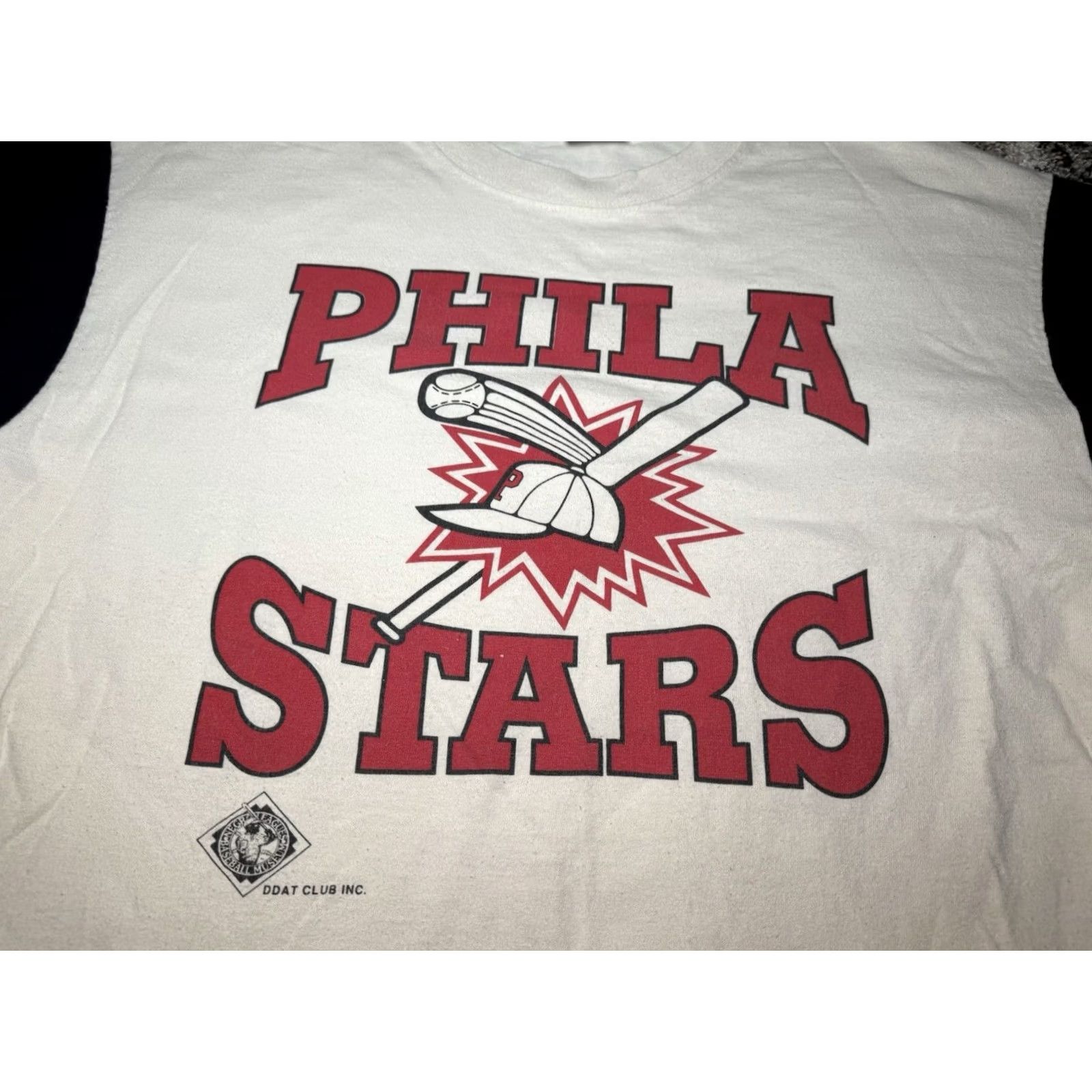 Fruit Of The Loom VINTAGE Philadelphia Stars Negro League Baseball Museum Phillies Shirt Large Black 90s Mens Size US L / EU 52-54 / 3 - 2 Thumbnail