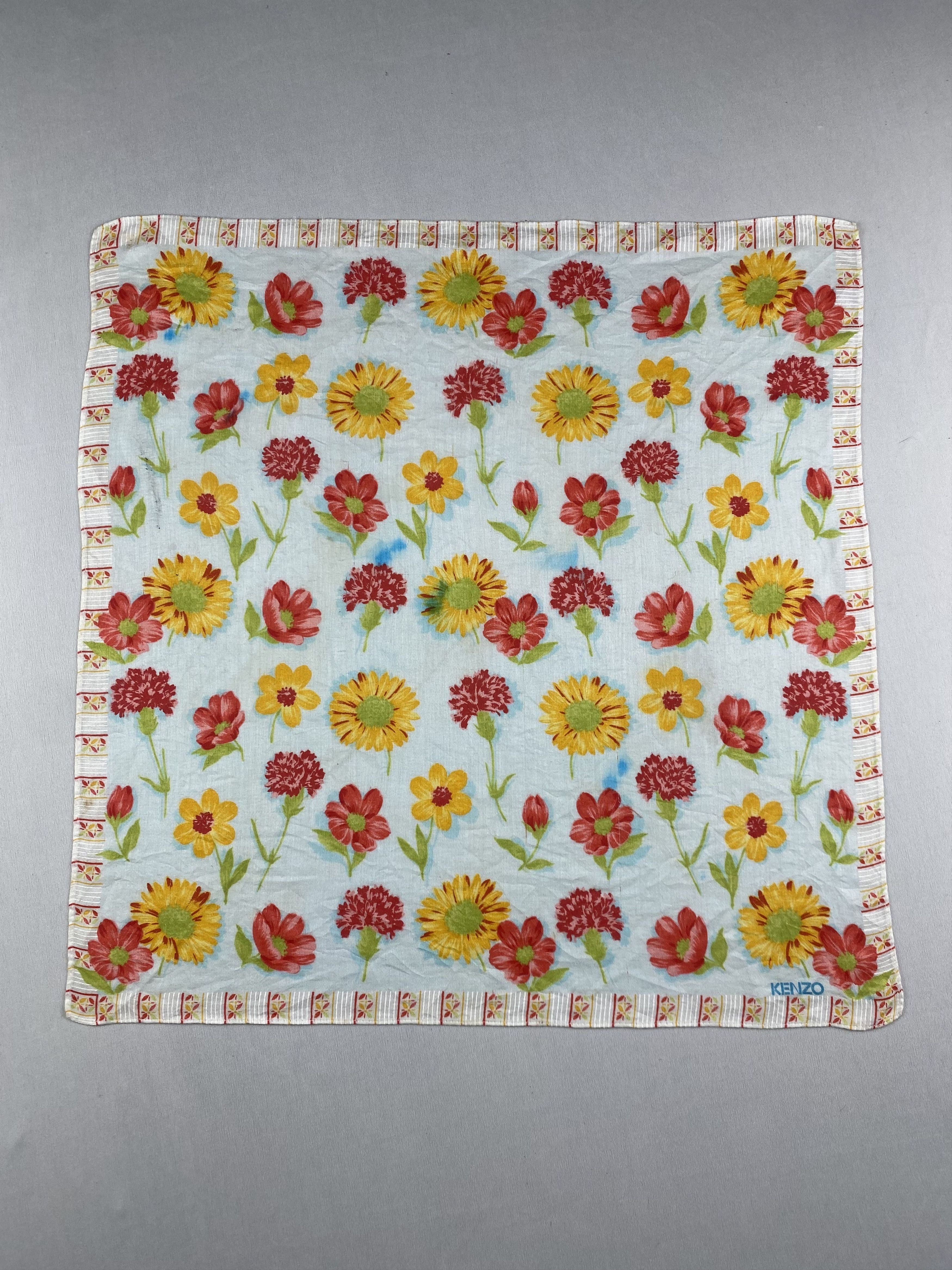 Kenzo Vintage Kenzo Handkerchief Pocket Square Bandana HM0004 Size ONE SIZE - 1 Thumbnail