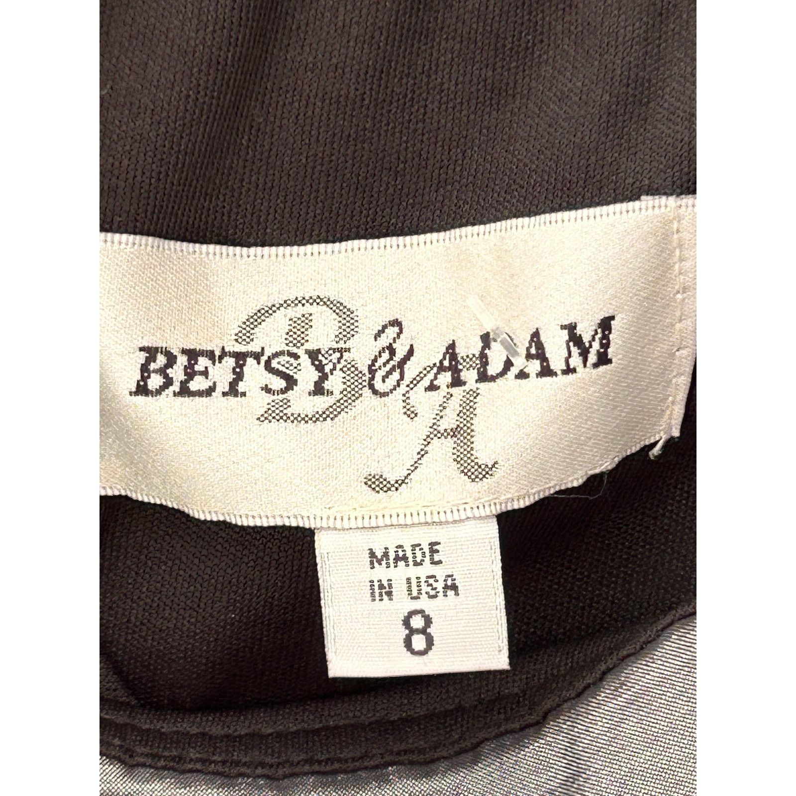 Other Betsy & Adam Black Gray Stretch One Shoulder Mermaid Gown 8 Size M / US 6-8 / IT 42-44 - 9 Thumbnail