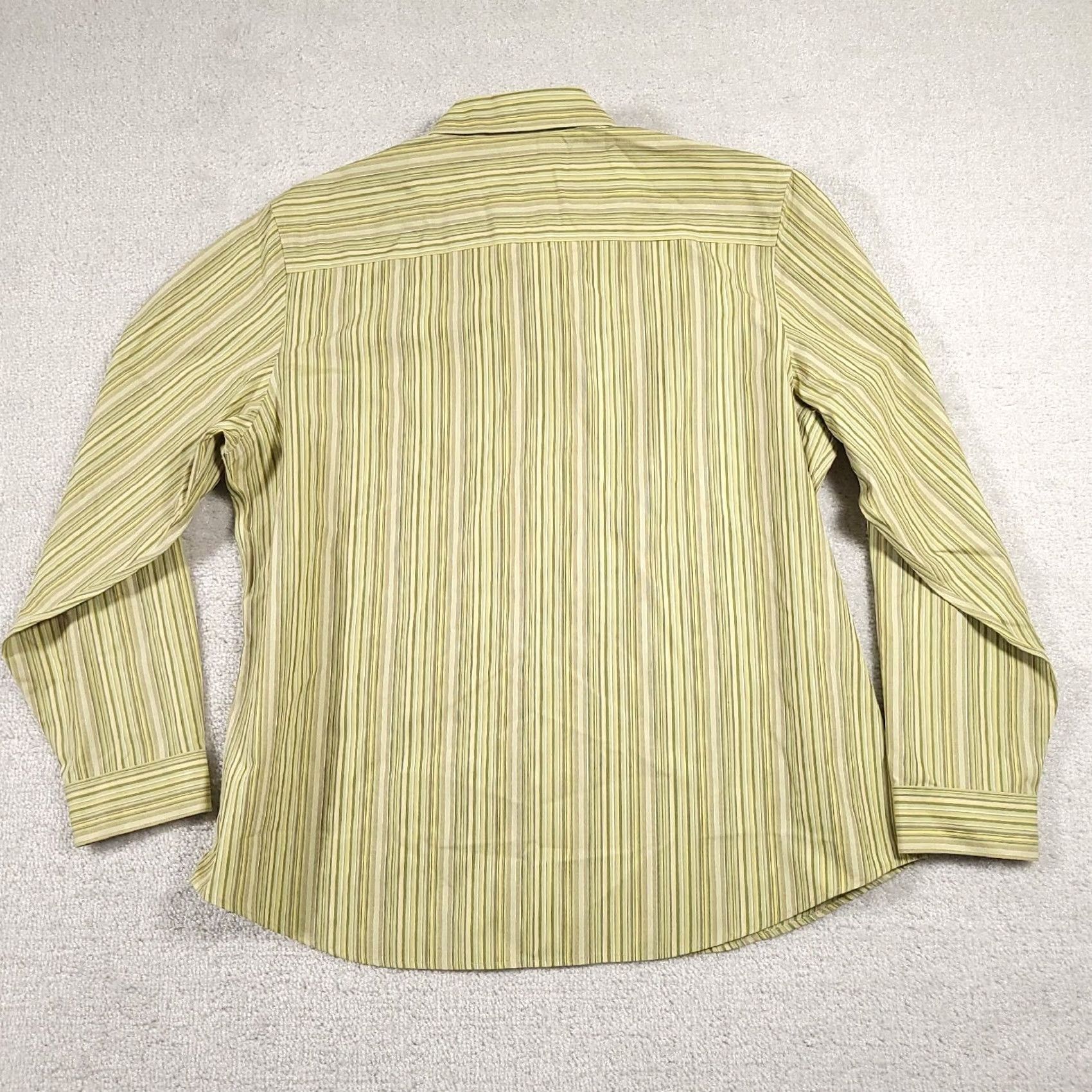 Vintage Cabela's Shirt Women's XL Reg Green Stripe Pocket Long Sleeve Button Front Size XL / US 12-14 / IT 48-50 - 6 Thumbnail