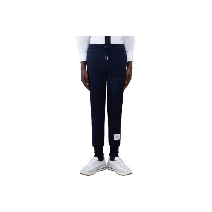 Thom Browne Thom Browne Navy Knit Sports Pants for Men Size US 34 / EU 50 - 1 Thumbnail