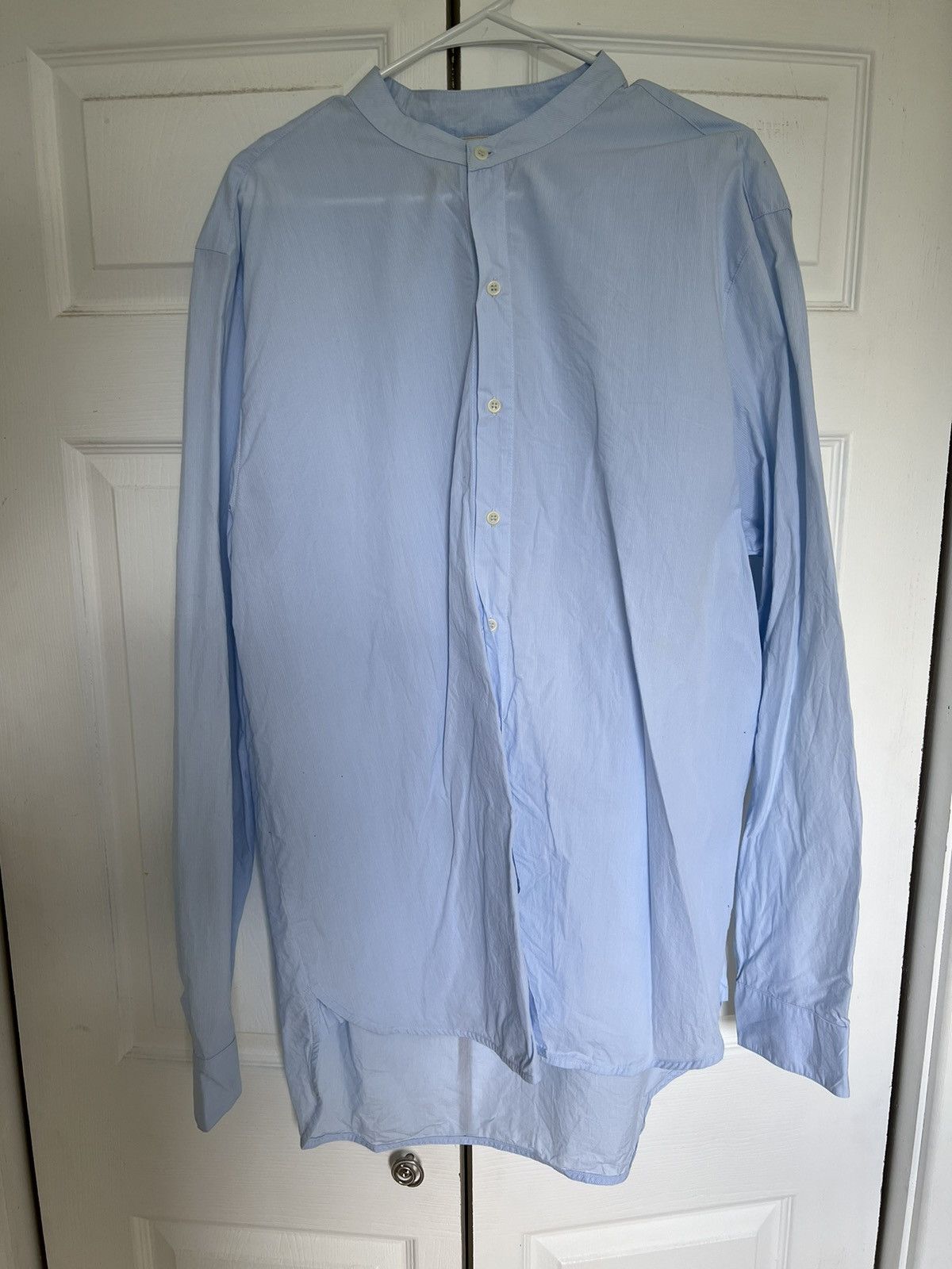 The White Briefs Granddad Collar Long-sleeve Button-up Size US XL / EU 56 / 4 - 1 Thumbnail
