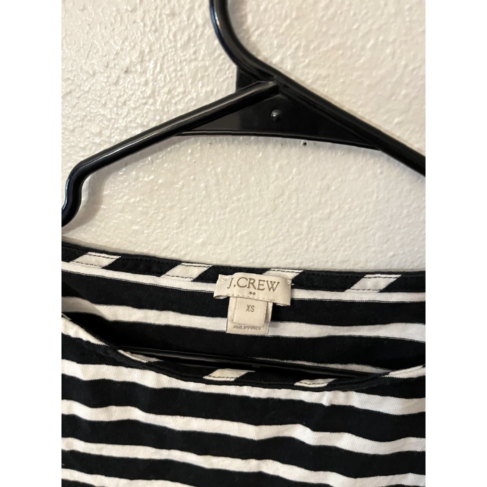 J.Crew J.CREW Nautical Striped Shirt Women's XS Long Sleeve Boat Neck Cotton White Size XS / US 0-2 / IT 36-38 - 3 Thumbnail