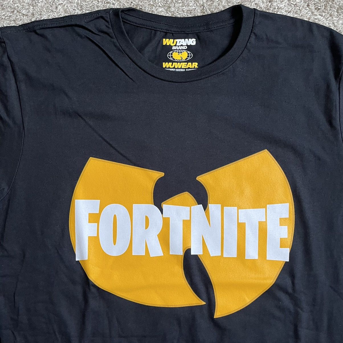 🔴Wu-Tang Shirt Size XL WuTang Fortnite Wu-Wear Black Yellow