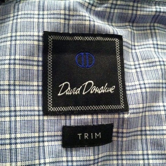 David Donahue DAVID DONAHUE MENS BLUE 100%COTTON DRESS SHIRT 17.5/34-35 Size US XL / EU 56 / 4 - 5 Thumbnail