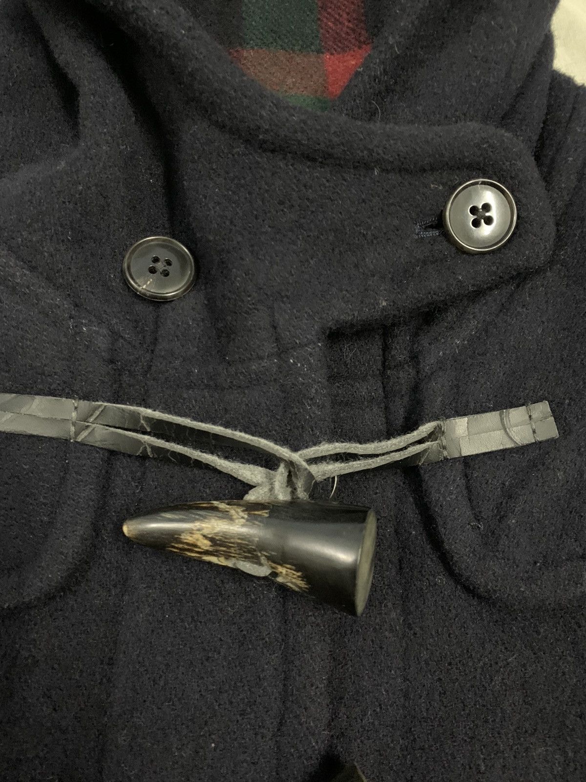 Undercover × United Arrows United Arrows x Tessuto Vallumbrosa Navy Wool Duffle Coat Size US S / EU 44-46 / 1 - 7 Thumbnail