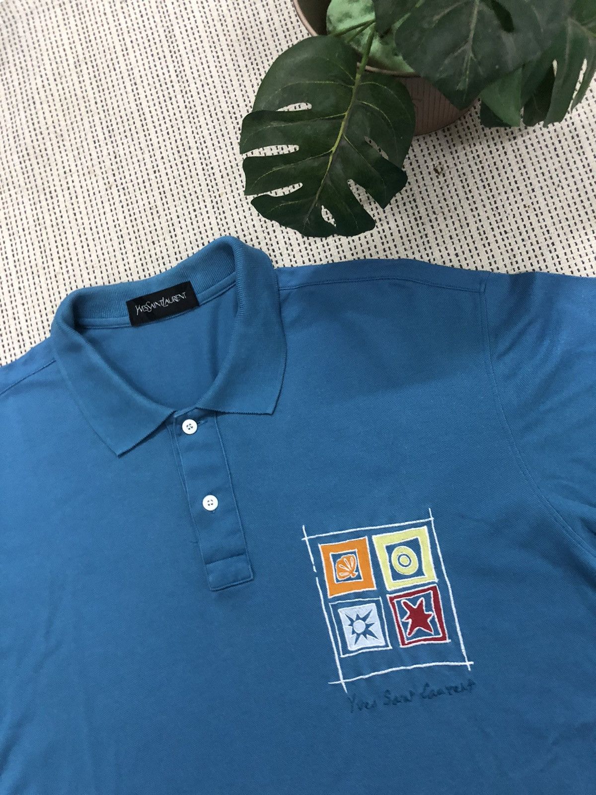 Yves Saint Laurent Vintage Ysl Polo tee Size US L / EU 52-54 / 3 - 2 Thumbnail