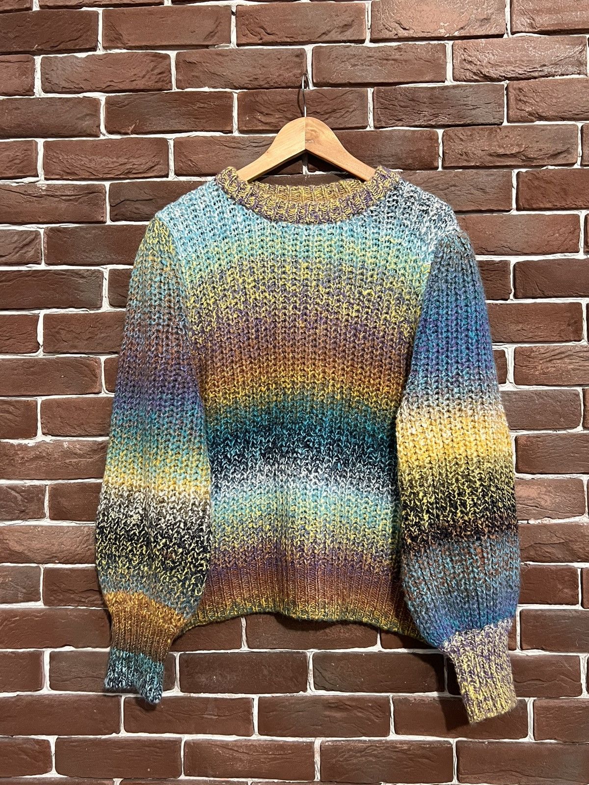 Other Saint Trope Alpaca Wool Multicolor Sweater Knit Kurt Cobain Size US L / EU 52-54 / 3 - 1 Thumbnail