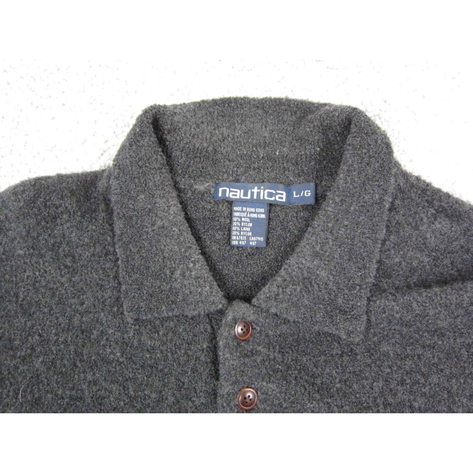 Nautica VINTAGE Nautica Sweater Mens Pullover Knit Collared Long Sleeve Black Wool Nylon 90s Fluffy L Regular Front-Page Search Keywords Size US L / EU 52-54 / 3 - 3 Thumbnail