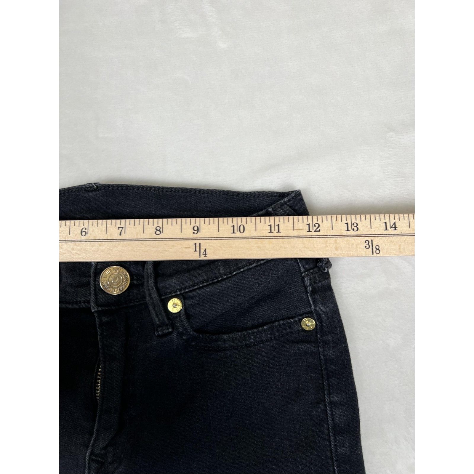 True Religion True Religion Halle Jeans Womens 26 Black High Rise Skinny Size 26" / US 2 / IT 38 - 8 Thumbnail