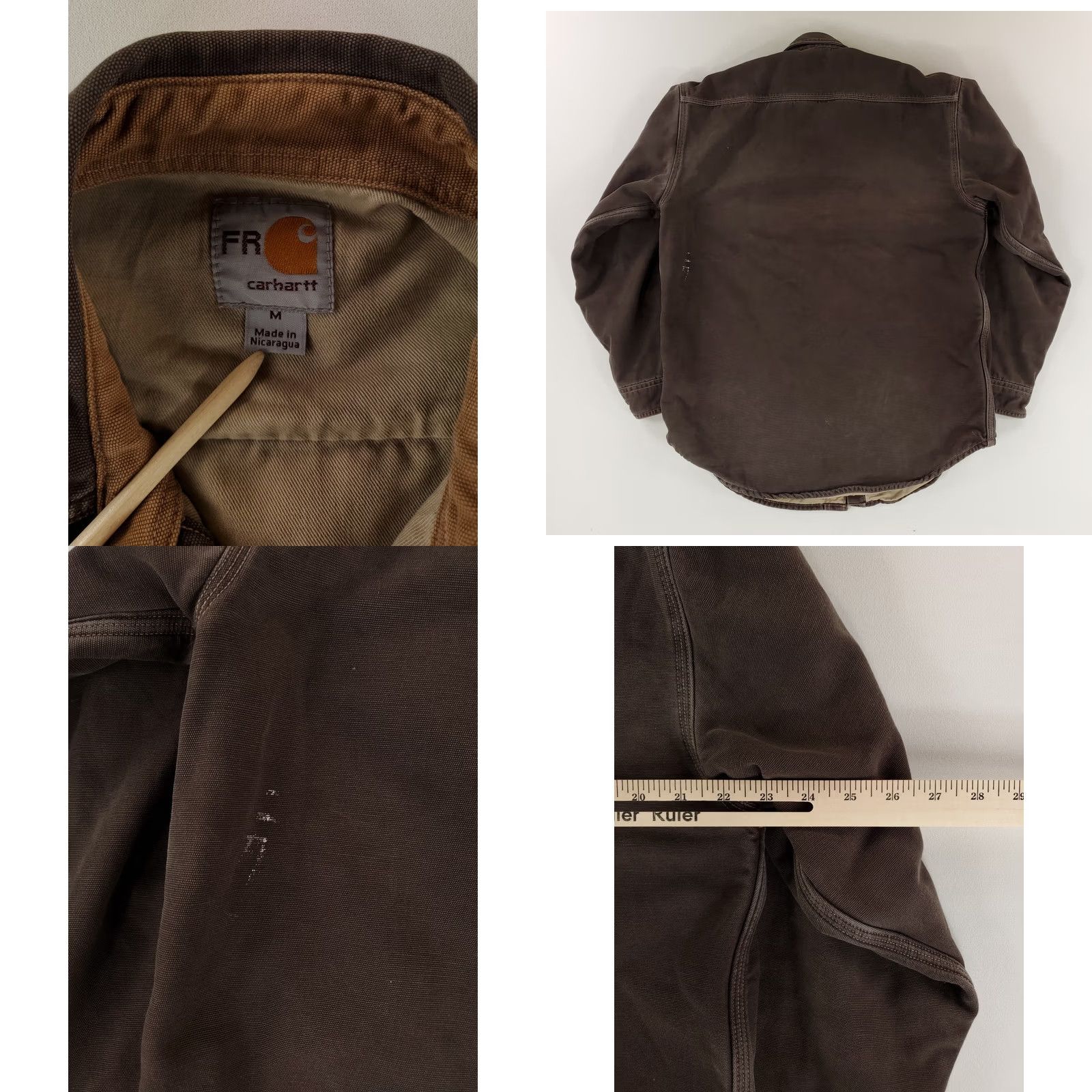 Carhartt VINTAGE Carhartt Shirt Jacket KCPL FR Brown Long Sleeve Mens M KCPL Snap Jacket Shirt Mens Brown FR Shirt Jacket Size US M / EU 48-50 / 2 - 8 Thumbnail