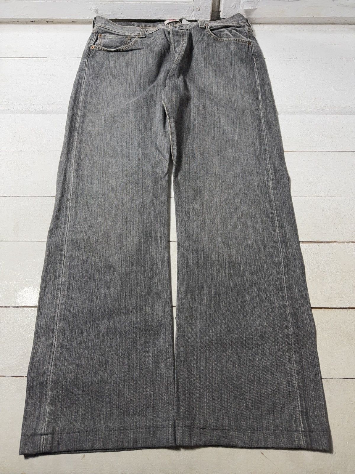 Levi's 00s Levi’s 501 Original Grey Jeans Button Fly Made in Mexico Size US 36 / EU 52 - 2 Thumbnail