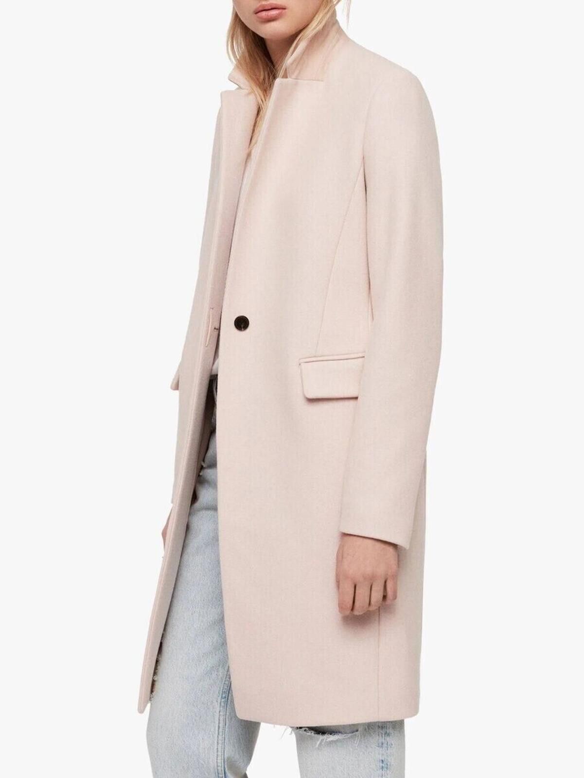 Allsaints AllSaints Women US6 Small Blush Pink Evelyn Coat Wool Jacket Size M / US 6-8 / IT 42-44 - 1 Thumbnail