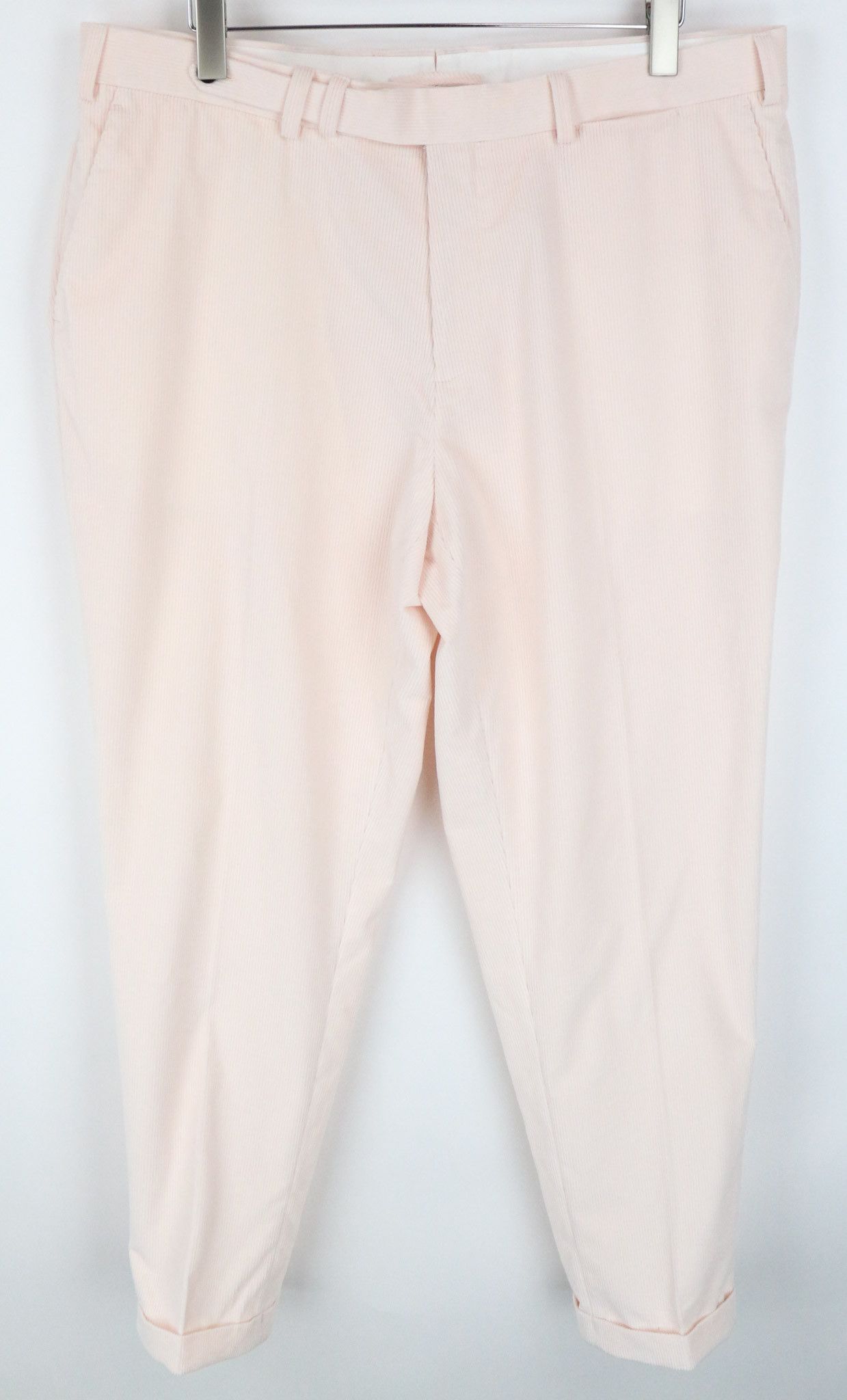 Suitsupply BLAKE UK48R Pink Cotton Pleated Corduroy 72698 Size 48R - 1 Thumbnail