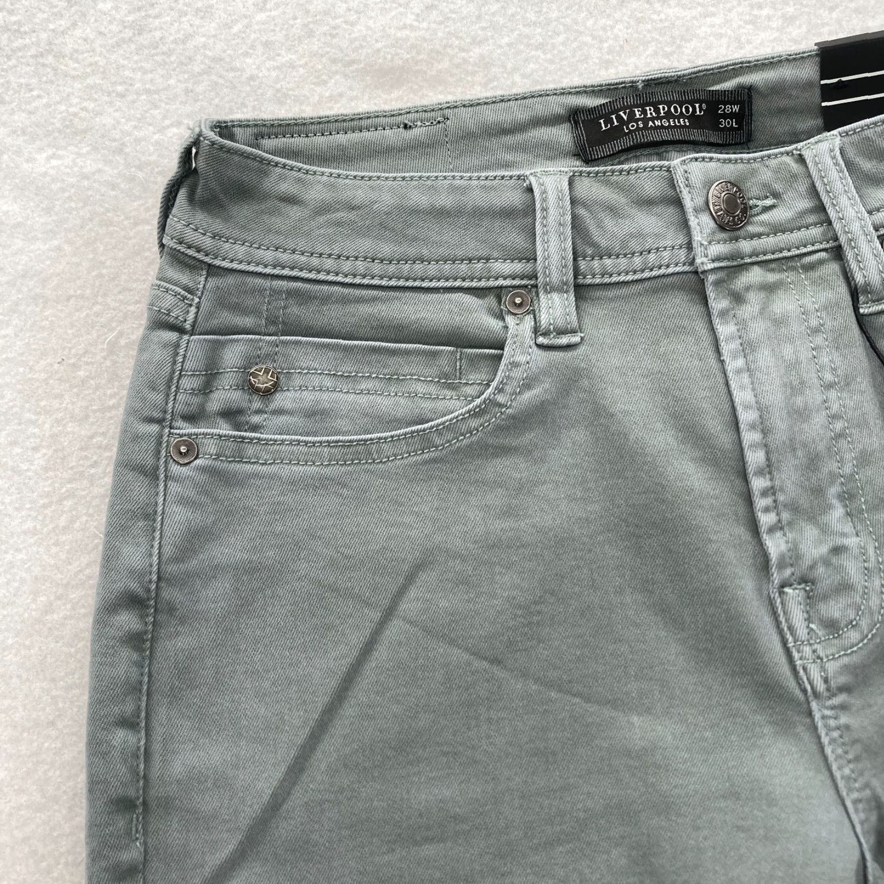 Vintage Liverpool Regent Relaxed Straight 5 Pocket Pants Mens 28x30 Gray Stretch Chino Size US 28 / EU 44 - 3 Thumbnail