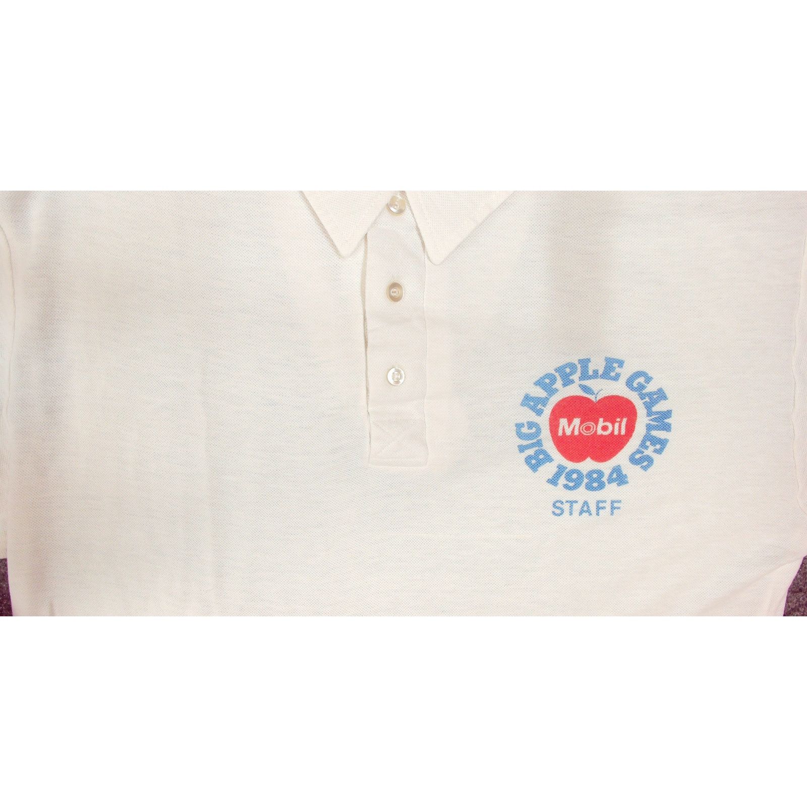 Vintage Screen Stars Vintage 1984 Mobil Oil Boxy Polo Shirt Size US M / EU 48-50 / 2 - 11 Thumbnail