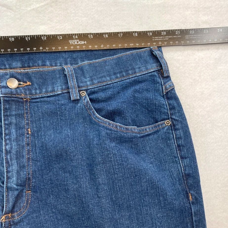 Denime Duluth 40 Grit Jeans Mens 40x30 Slim Fit Straight Leg Blue Denim Stretch Outdoor Workwear Jeans Size US 40 / EU 56 - 5 Thumbnail