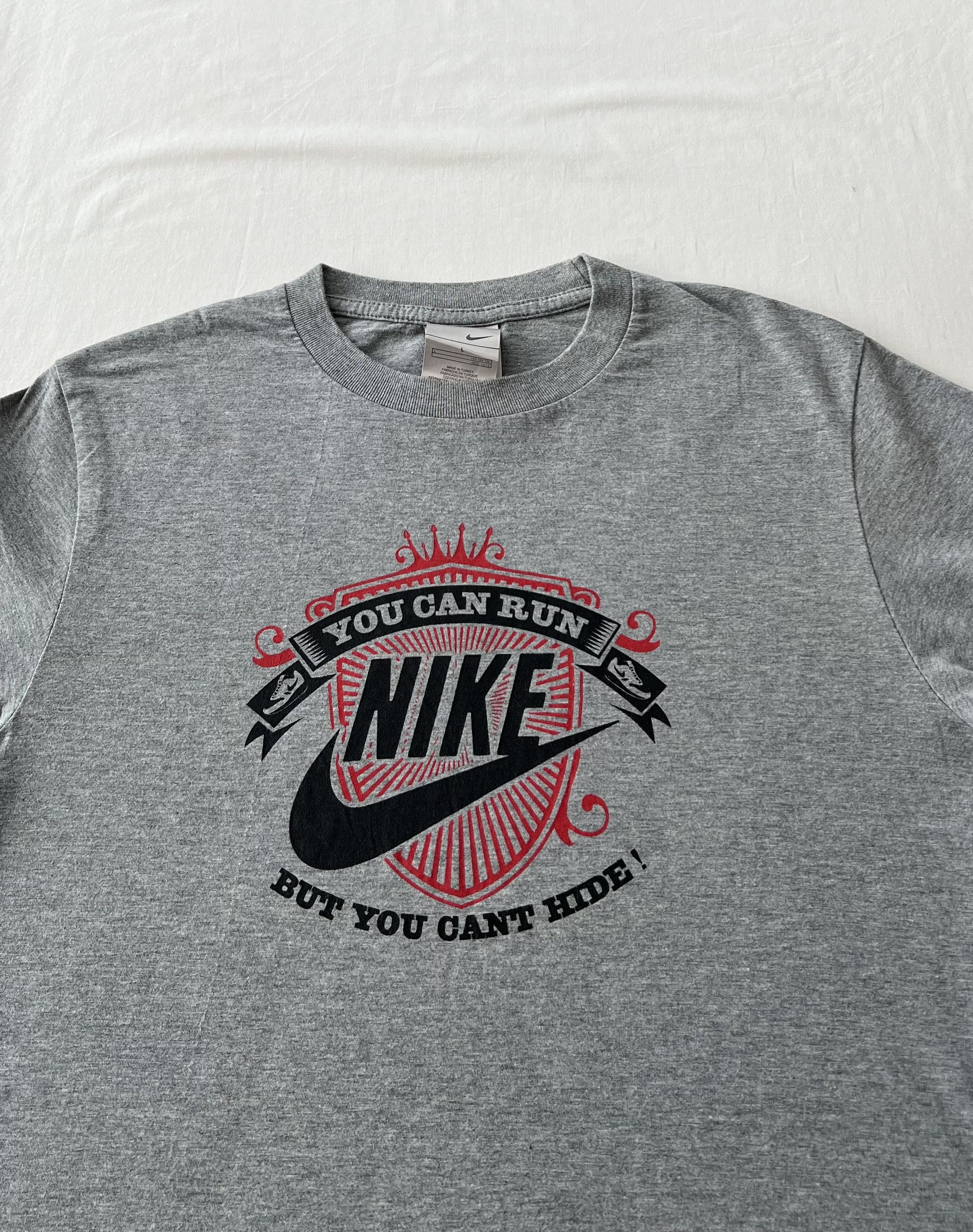 Nike Vintage 2000s Nike You Can Run But You Cant Hide T-shirt Size US S / EU 44-46 / 1 - 3 Thumbnail