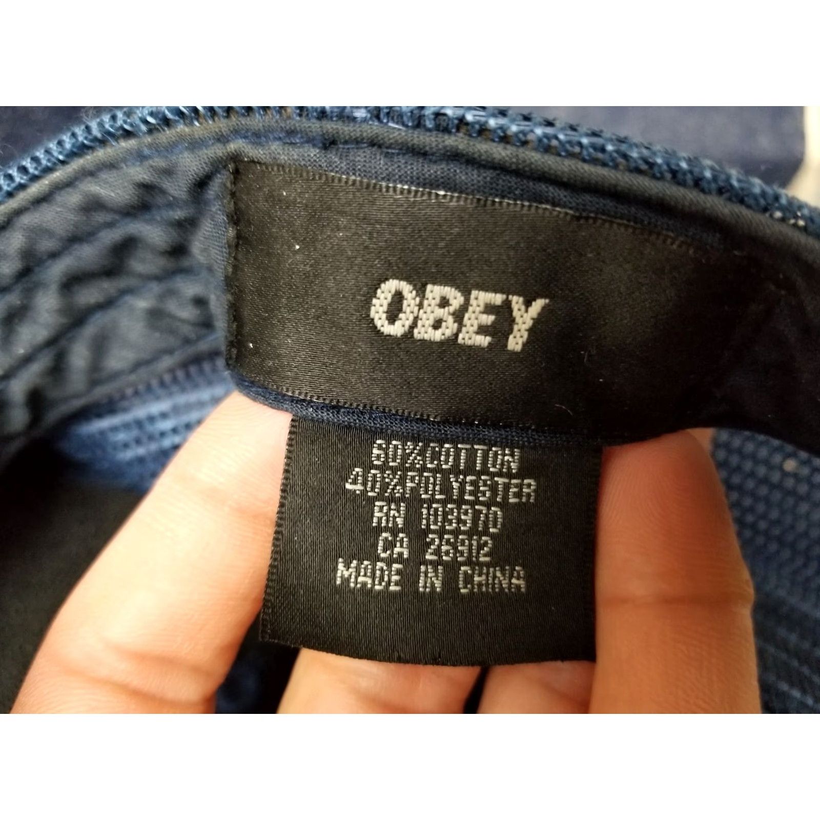 Obey VINTAGE OBEY SKATEBOARD TRUCKER HAT ONE SIZE Denim Blue Men Trucker Hat Hip Hop Style Size ONE SIZE - 6 Thumbnail