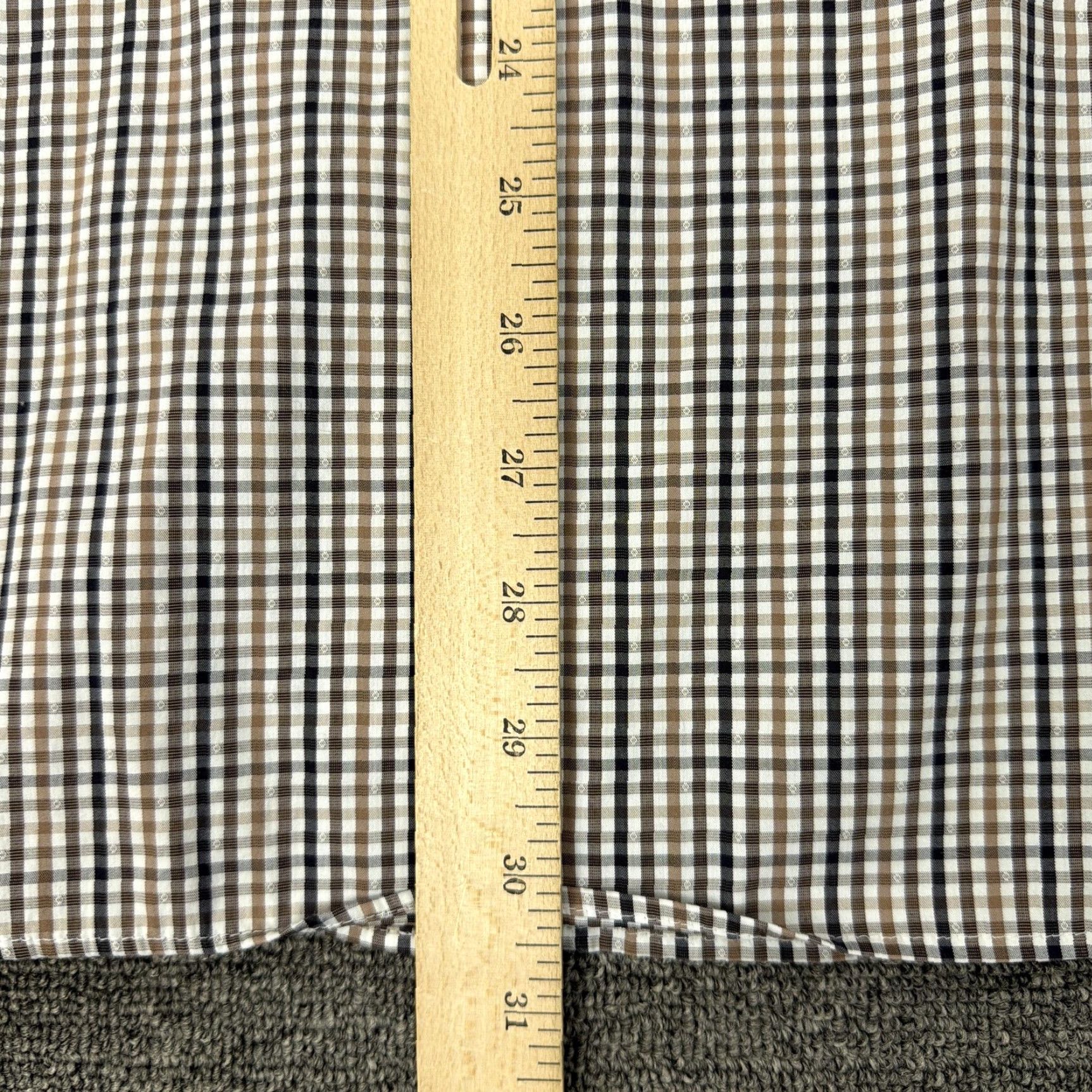 Michael Kors VINTAGE? No. Michael Kors Shirt Mens 17 32/33 Brown Check Dress Slim Fit Travel Stretch Shirt Mens XL Brown Check Dress Shirt Womens? Size 46R - 6 Thumbnail