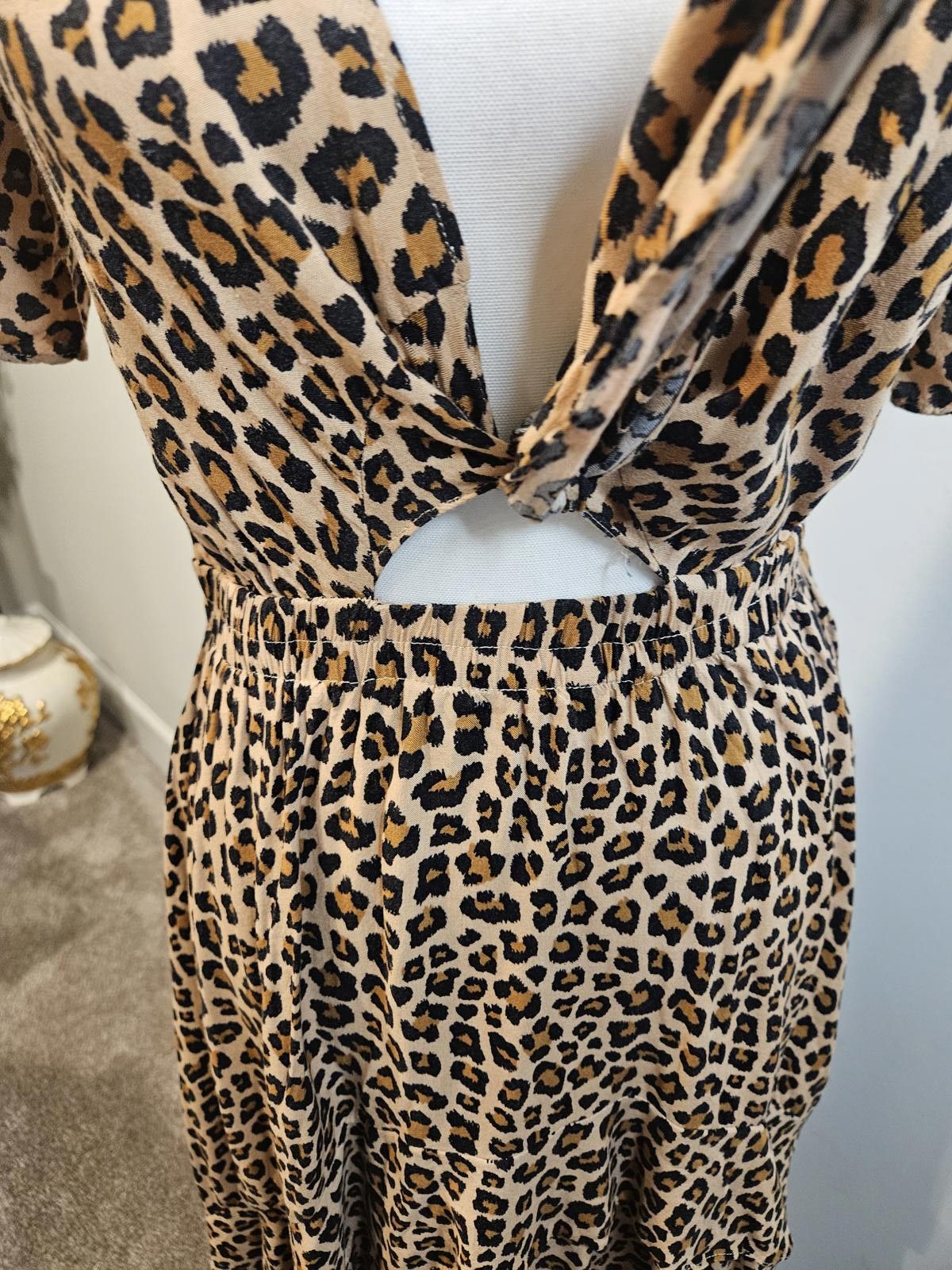 Designer Inthebeginning Los Angelas Leopard Print Hi-Low Dress Size S / US 4 / IT 40 - 10 Thumbnail
