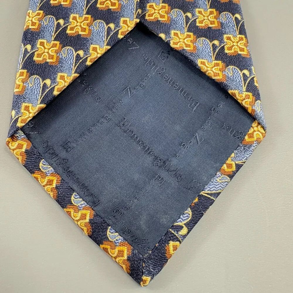 Ermenegildo Zegna Ermenegildo Zegna Exclusive Men's Tie Blue / Gold Size ONE SIZE - 4 Thumbnail