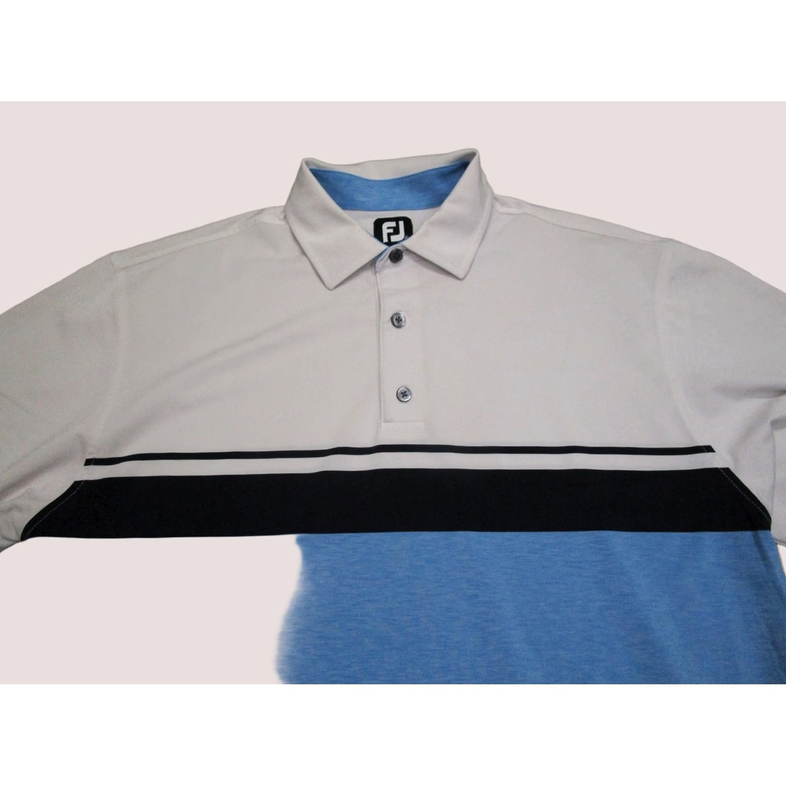 Footjoy FootJoy Polo Shirt Men XL Blue Colorblock Polo Shirt Logo Sports Shirt Size US XL / EU 56 / 4 - 1 Thumbnail