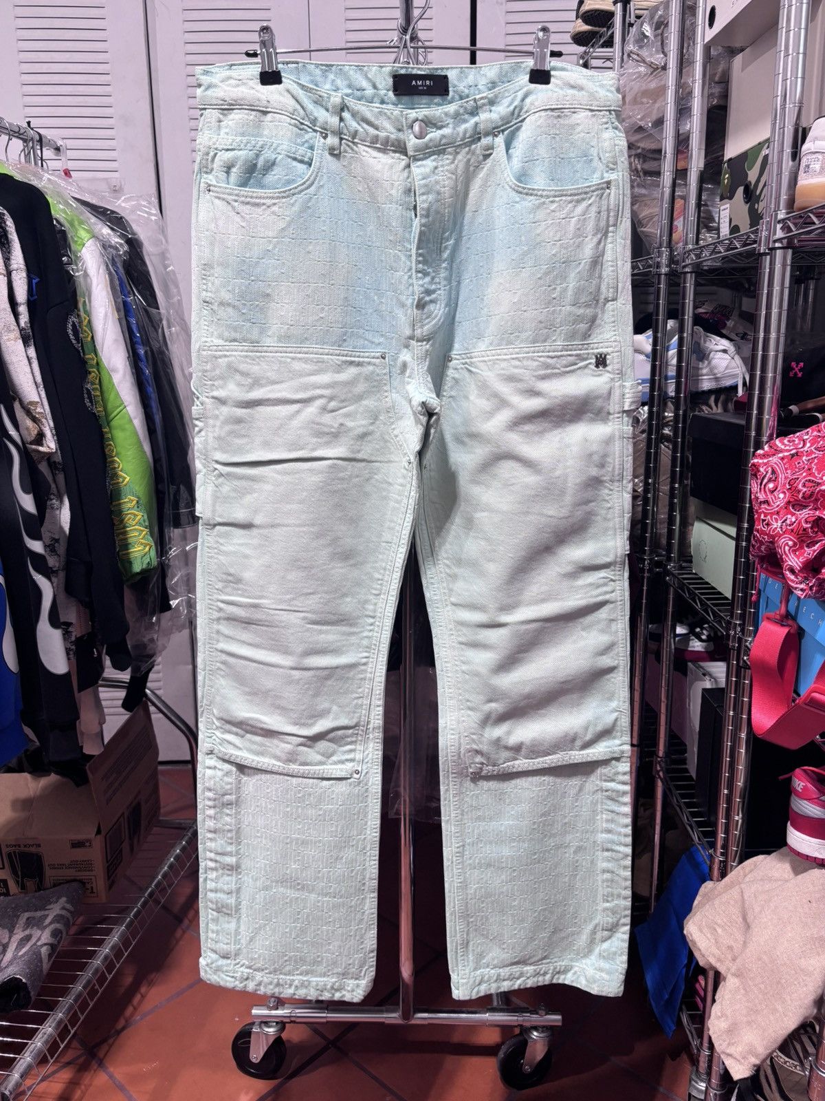 Amiri Amiri Carpenter Aqua Pants Size US 36 / EU 52 - 1 Thumbnail