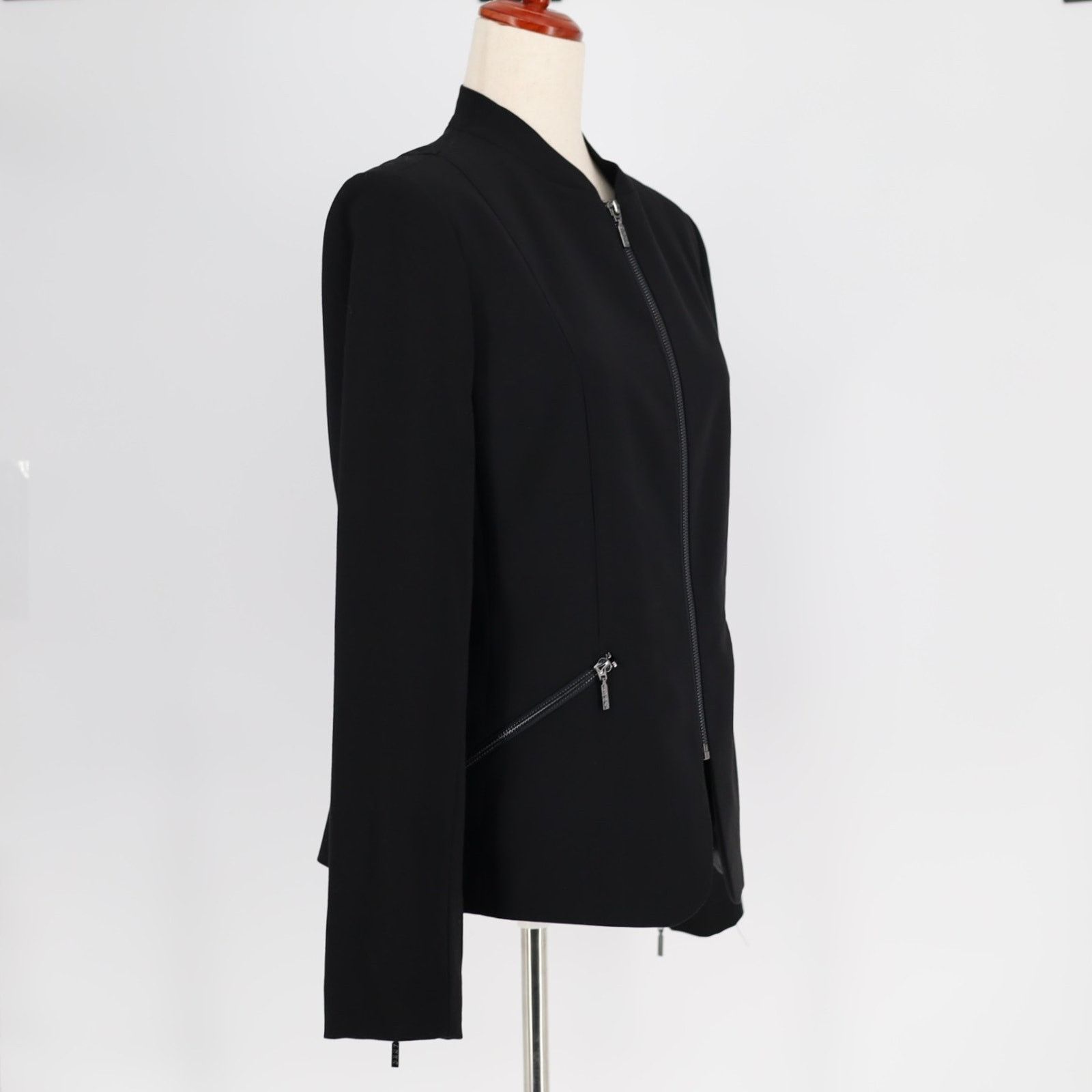 DKNY DKNY Women Black Zip-Pocket Long-Sleeve Jacket Size US 6 Size M / US 6-8 / IT 42-44 - 7 Thumbnail