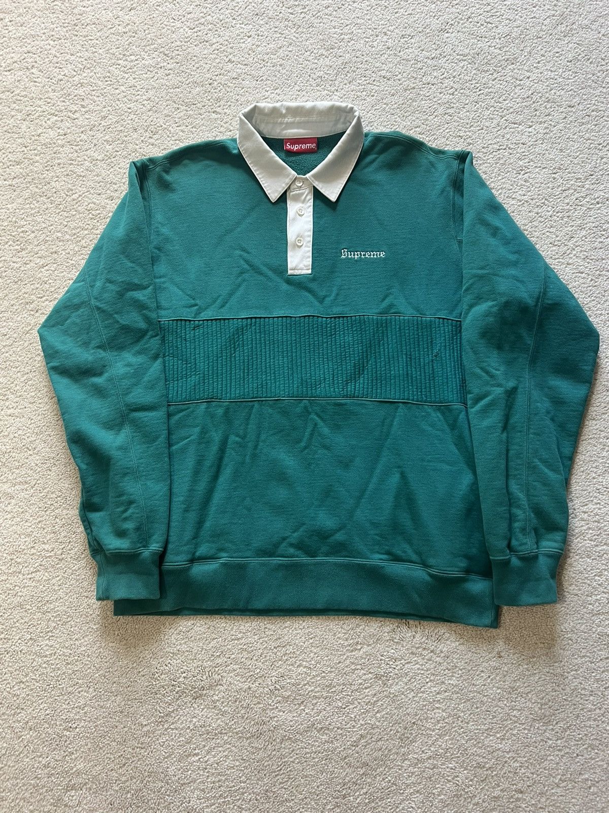 Supreme quarter zip rugby top long sleeve shirt